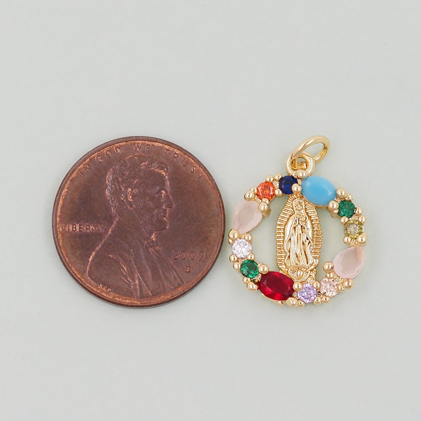 Gold virgin mary Charms,18K Gold Filled virgin mary Pendant,virgin mary Charm Bracelet Necklace for DIY Jewelry Making Supply