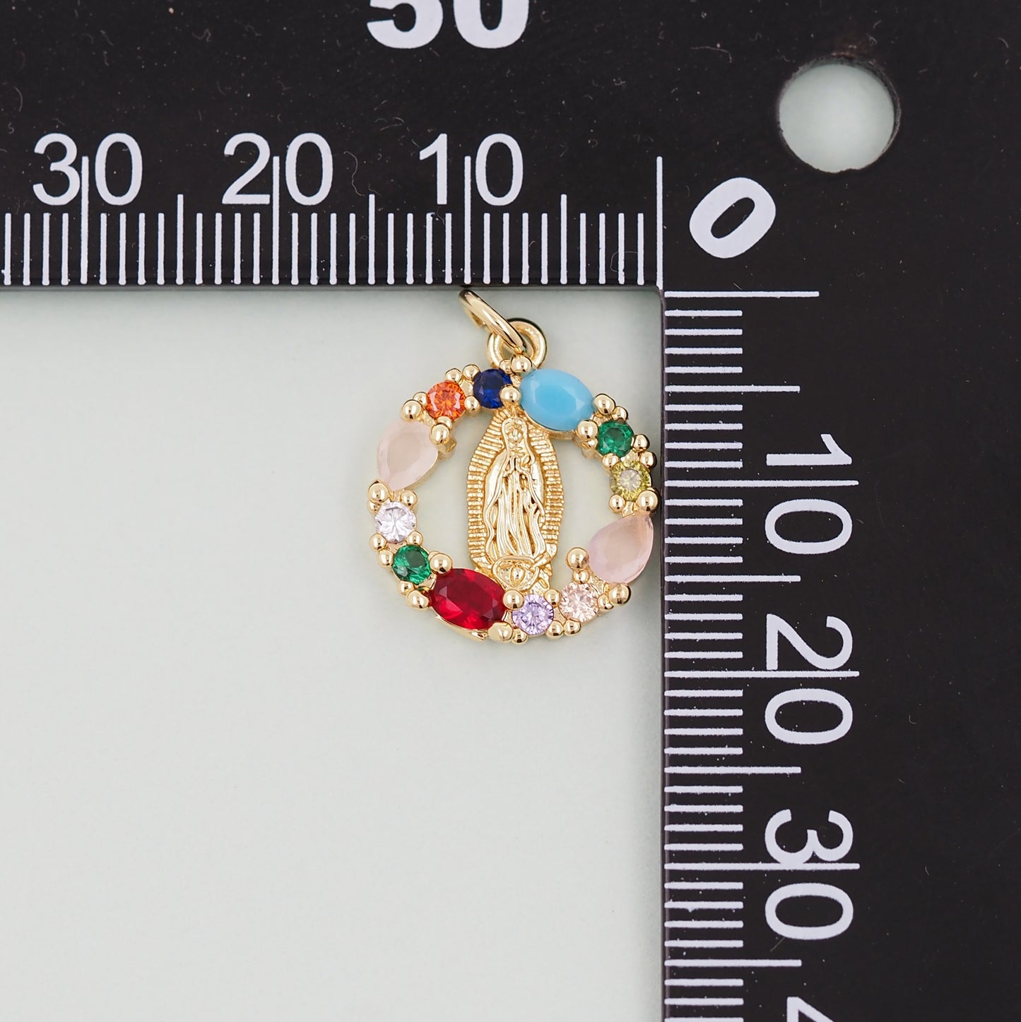 Gold virgin mary Charms,18K Gold Filled virgin mary Pendant,virgin mary Charm Bracelet Necklace for DIY Jewelry Making Supply