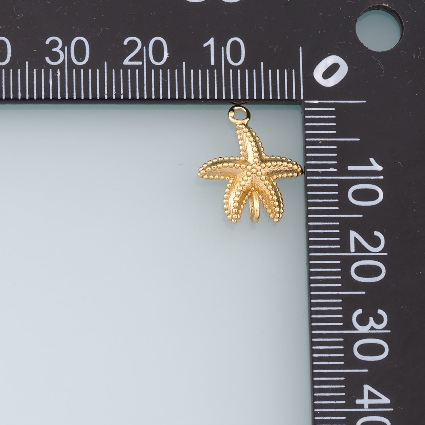 Gold Starfish Connector Charms,18K Gold Filled Sea Star Pendant,Starfish Charm Bracelet Necklace for DIY Jewelry Making Supply