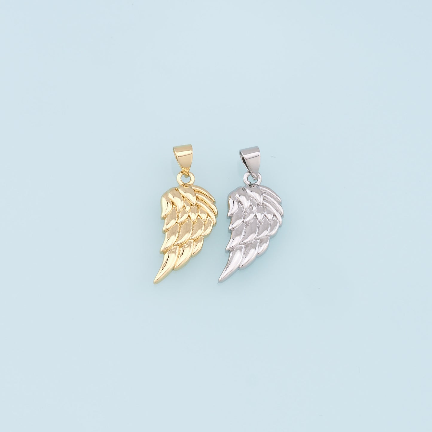 Gold Wings Charms,18K Gold Filled Wings Pendant,Angel Wings Charm Bracelet Necklace for DIY Jewelry Making Supply