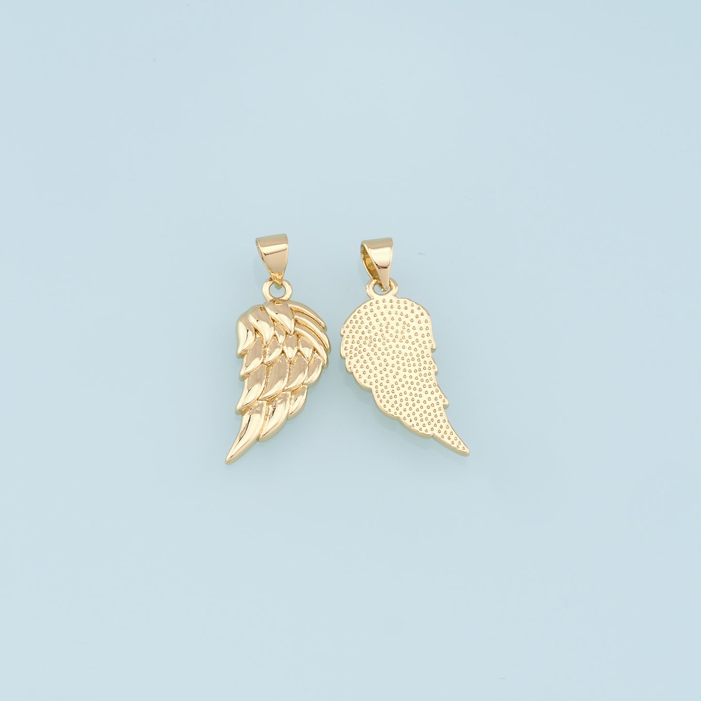 Gold Wings Charms,18K Gold Filled Wings Pendant,Angel Wings Charm Bracelet Necklace for DIY Jewelry Making Supply