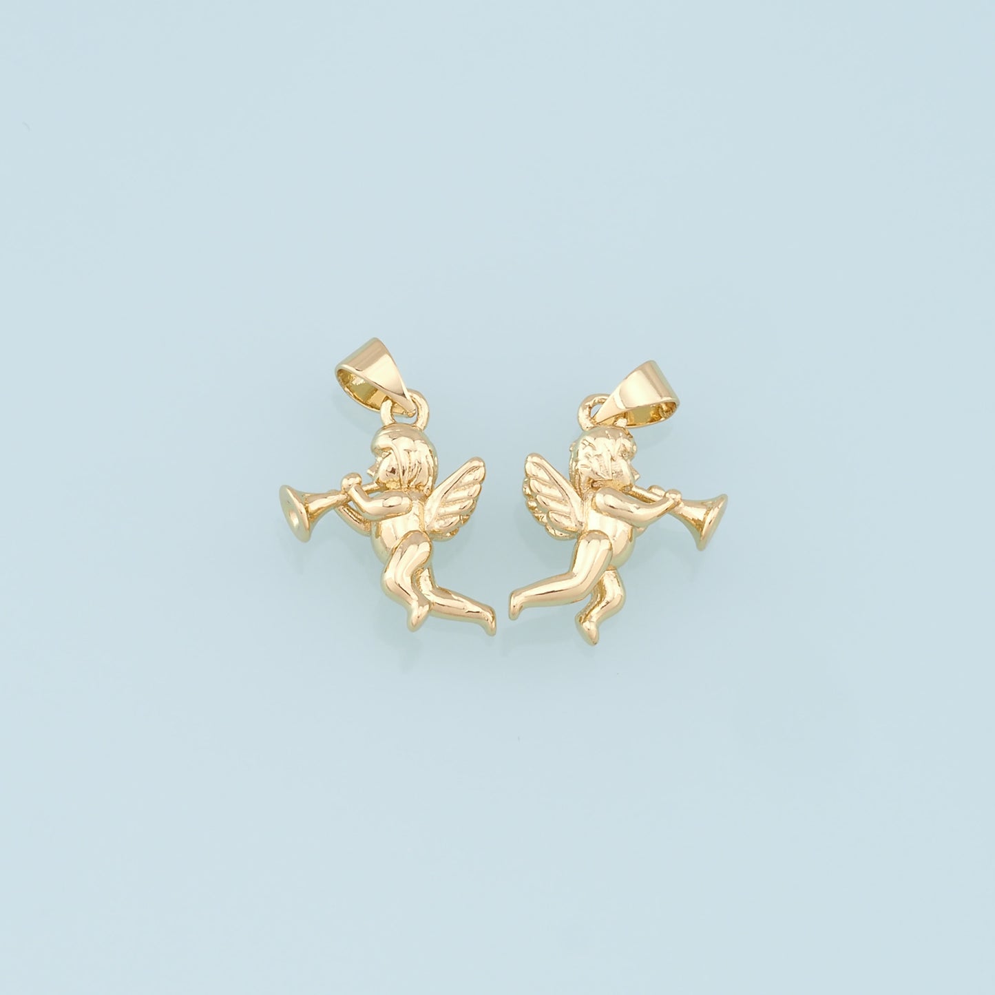 Gold Angel Charms,18K Gold Filled Angel Pendant,Angel Charm Bracelet Necklace for DIY Jewelry Making Supply