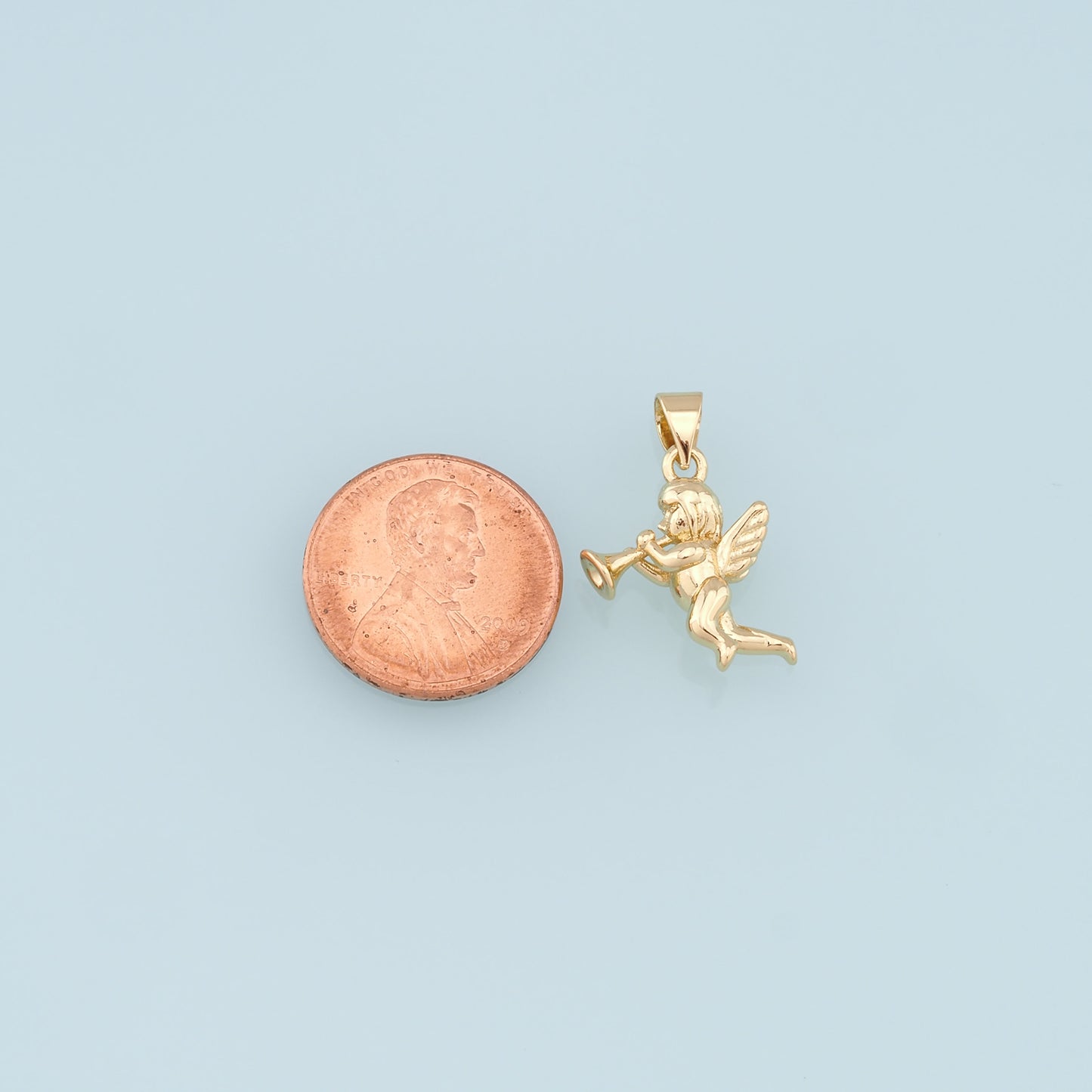 Gold Angel Charms,18K Gold Filled Angel Pendant,Angel Charm Bracelet Necklace for DIY Jewelry Making Supply