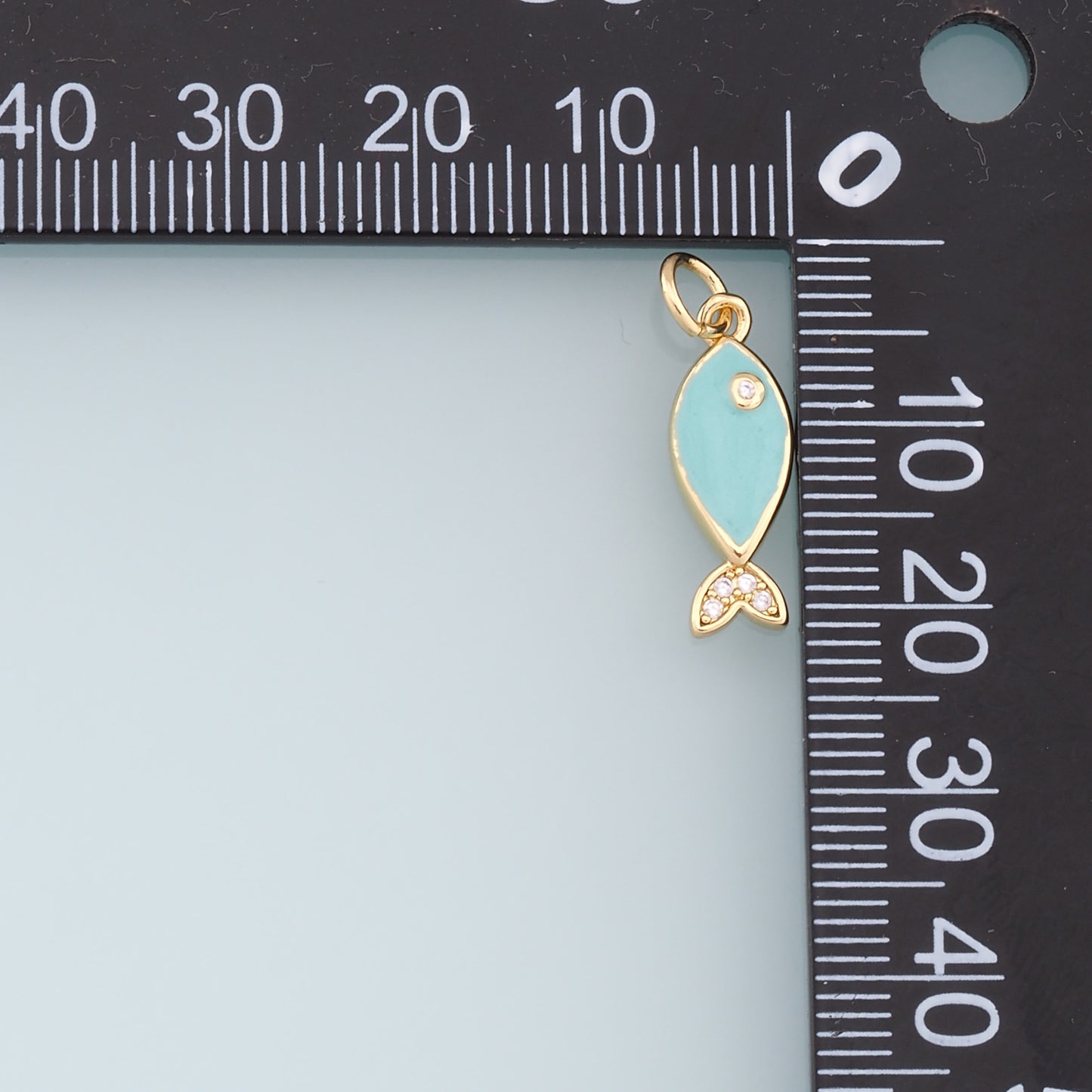 Gold Fish Charms,18K Gold Filled Enamel Fish Pendant,Kawaii Charm Bracelet Necklace for DIY Jewelry Making Supply