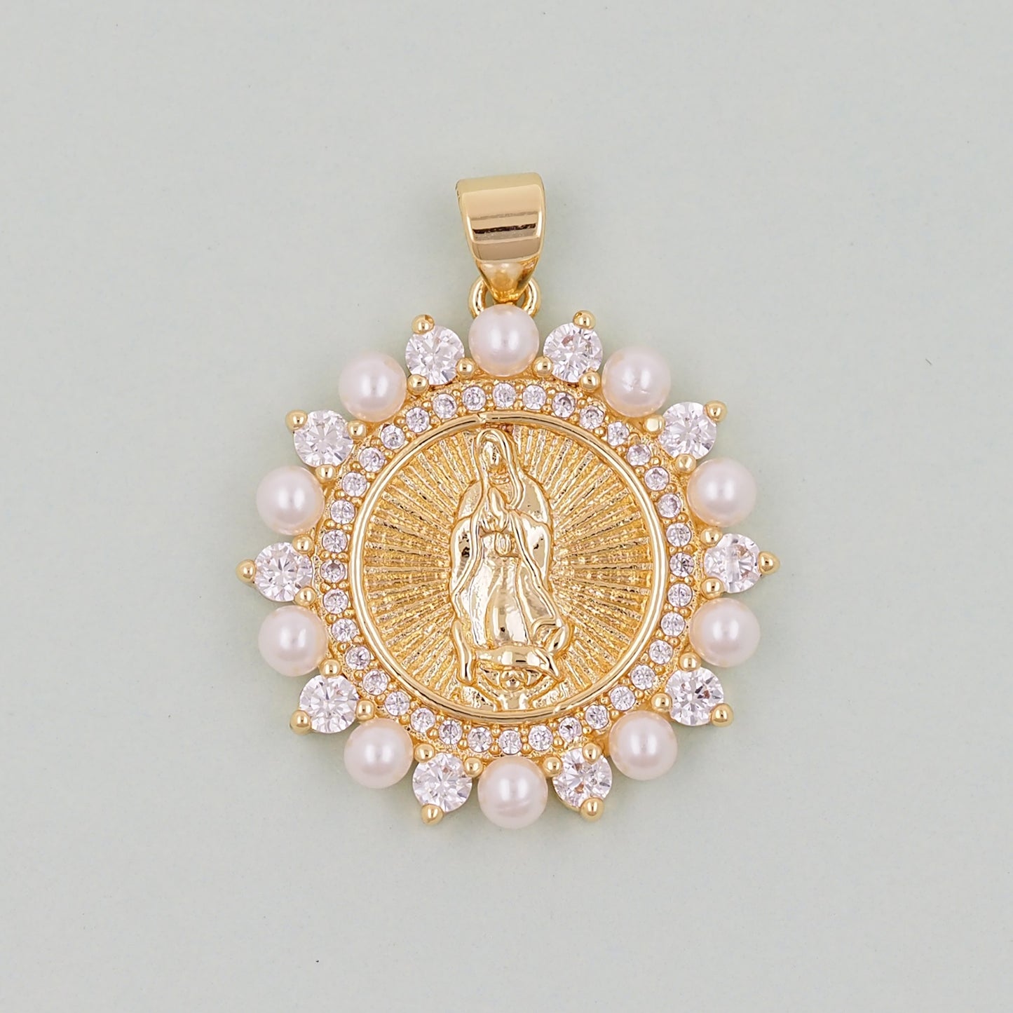 Gold virgin mary Charms,18K Gold Filled virgin mary Pendant,virgin mary Charm Bracelet Necklace for DIY Jewelry Making Supply