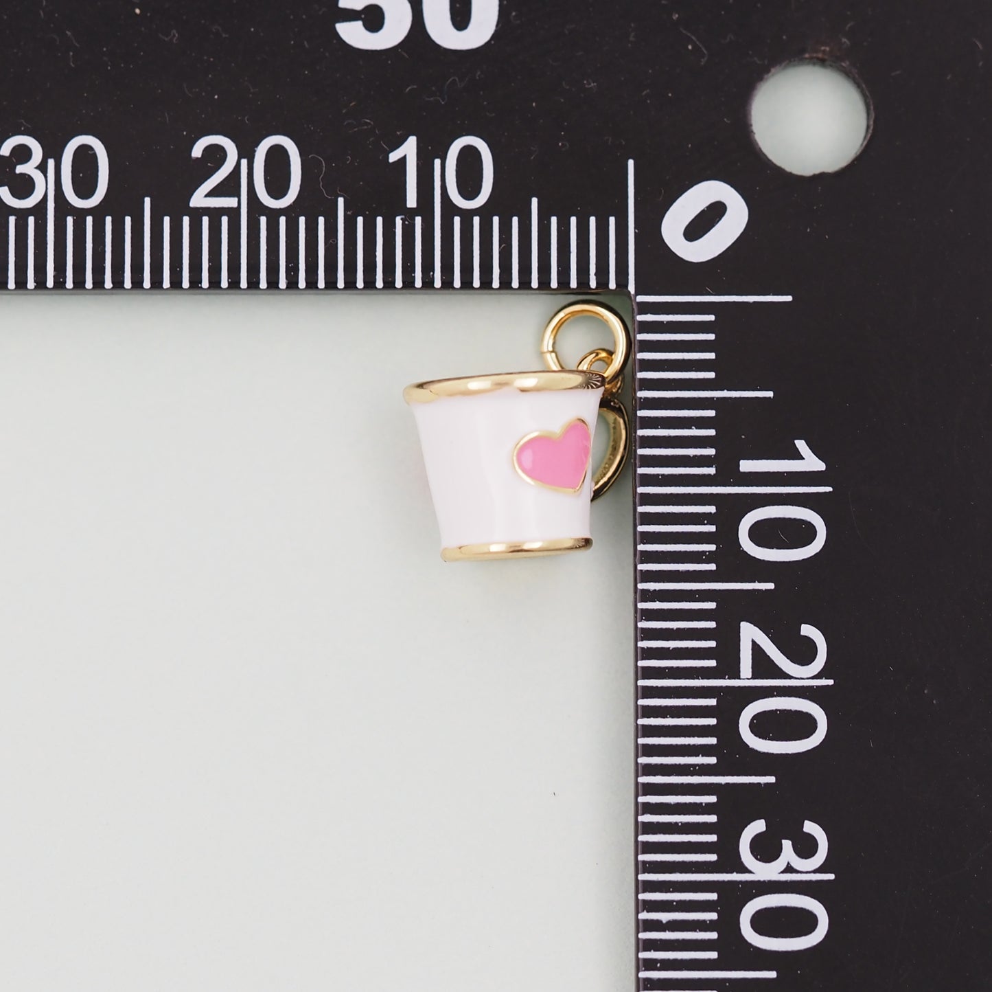 Gold cup Charms,18K Gold Filled cup Pendant,cup Heart Charm Bracelet Necklace for DIY Jewelry Making Supply