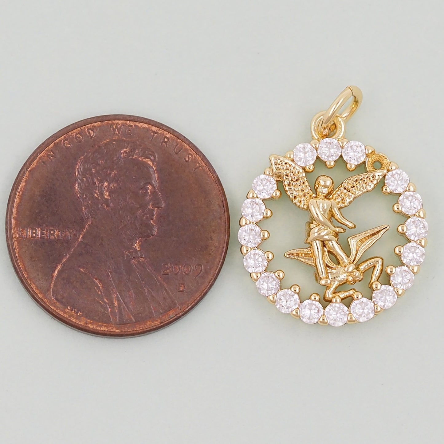 Gold Angel Charms,18K Gold Filled Angel Pendant,Angel Charm Bracelet Necklace for DIY Jewelry Making Supply