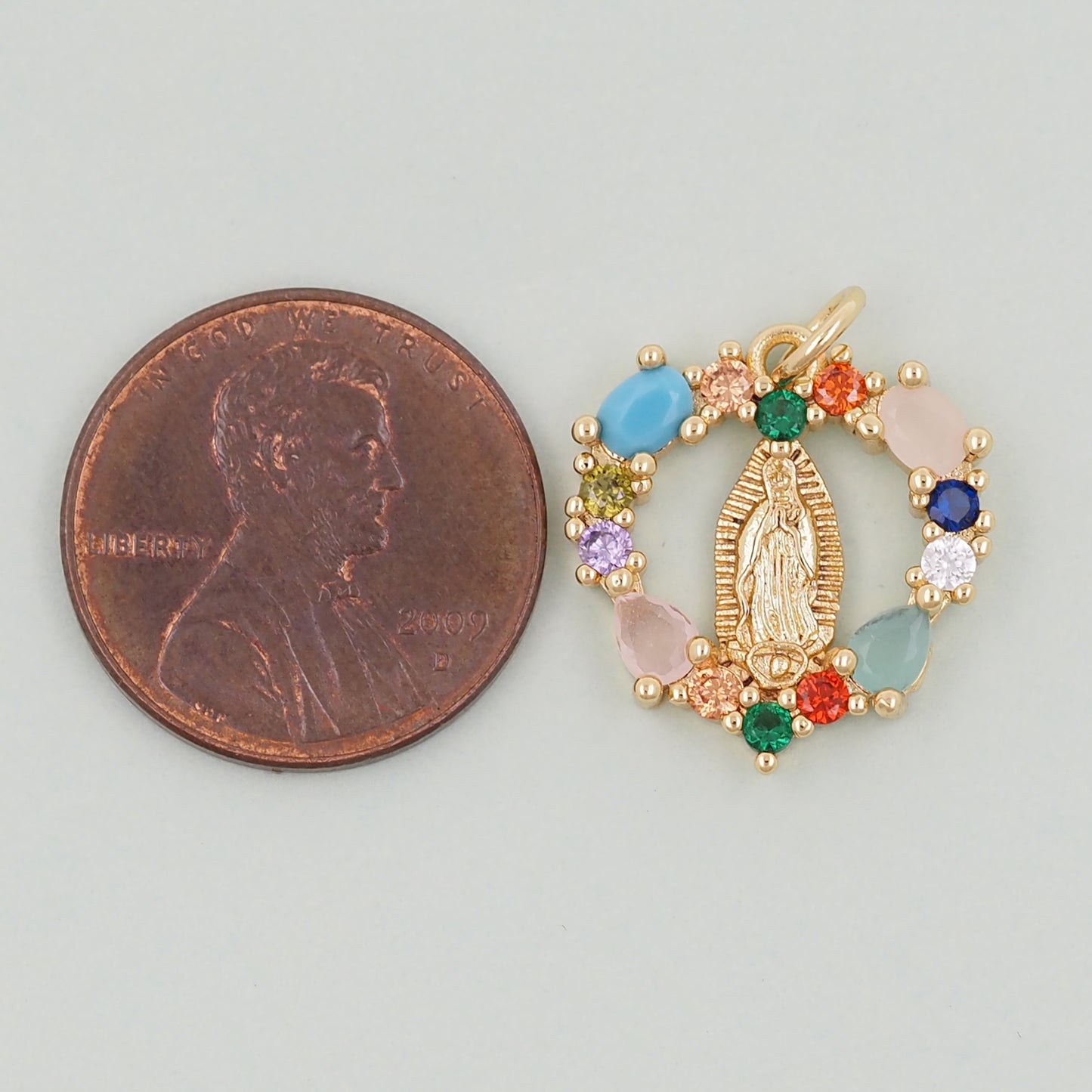 Gold virgin mary Charms,18K Gold Filled virgin mary Pendant,virgin mary Charm Bracelet Necklace for DIY Jewelry Making Supply