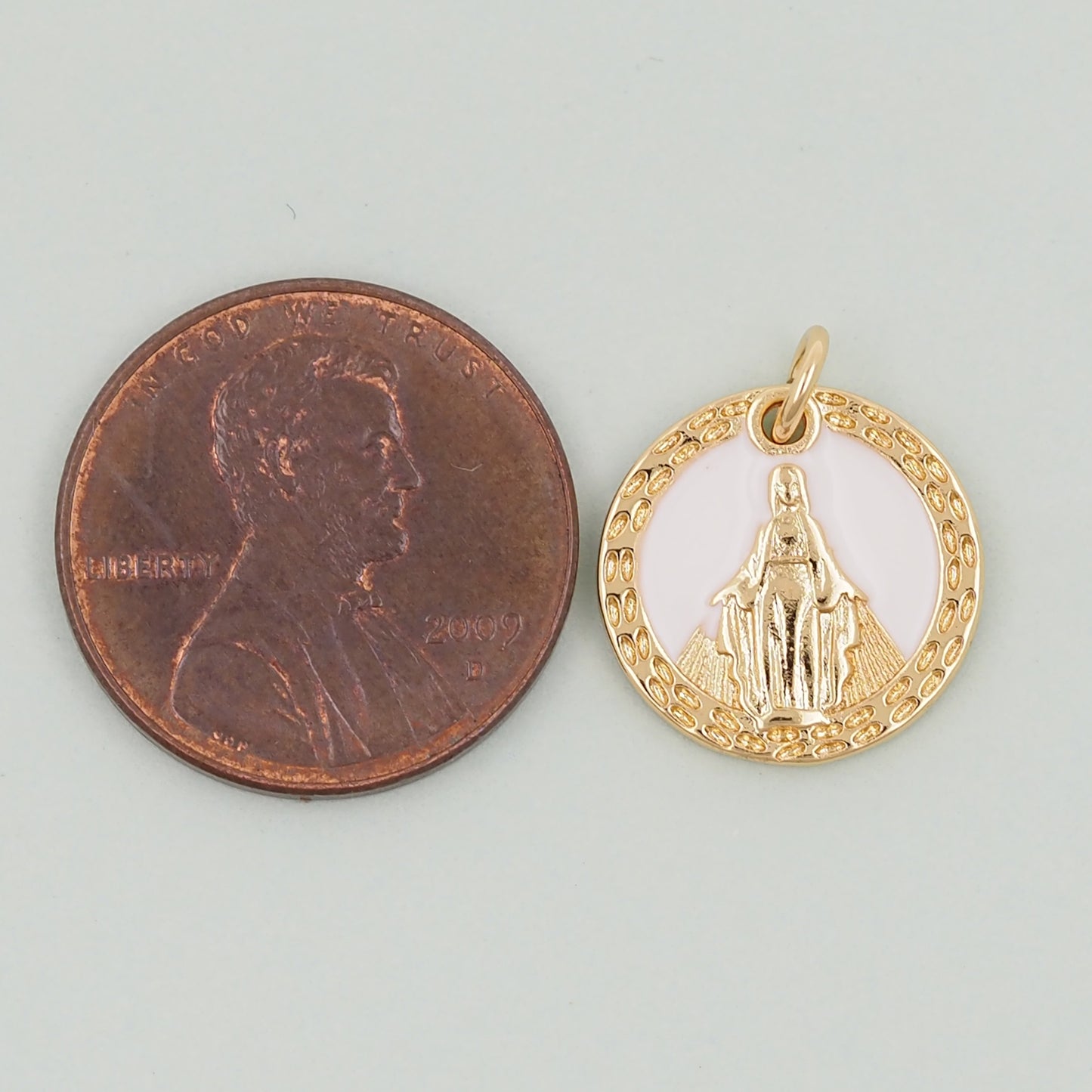 Gold virgin mary Charms,18K Gold Filled virgin mary Pendant,virgin mary Charm Bracelet Necklace for DIY Jewelry Making Supply