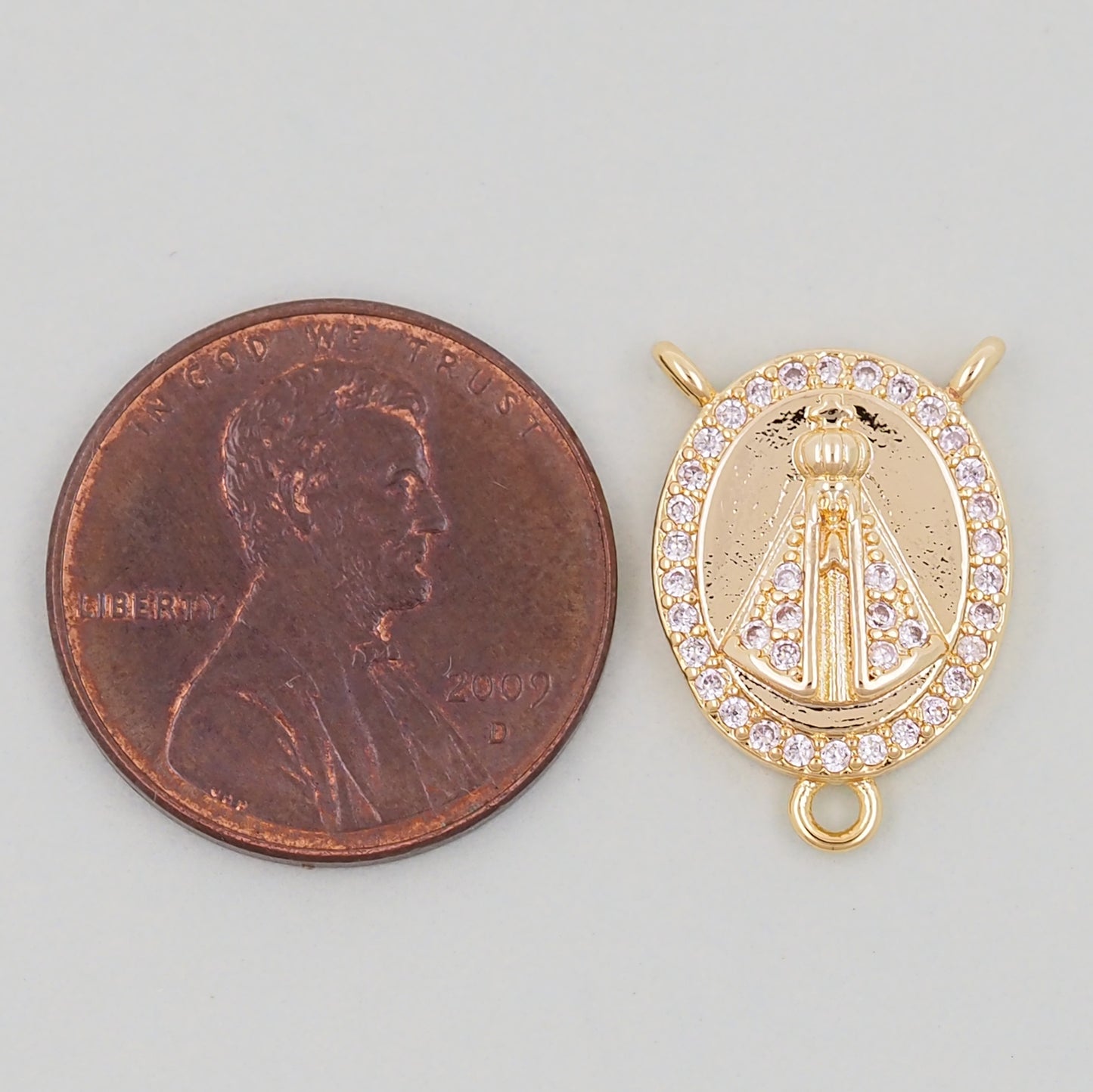 Gold church Charms,18K Gold Filled church Pendant,Oval Charm Bracelet Necklace for DIY Jewelry Making Supply