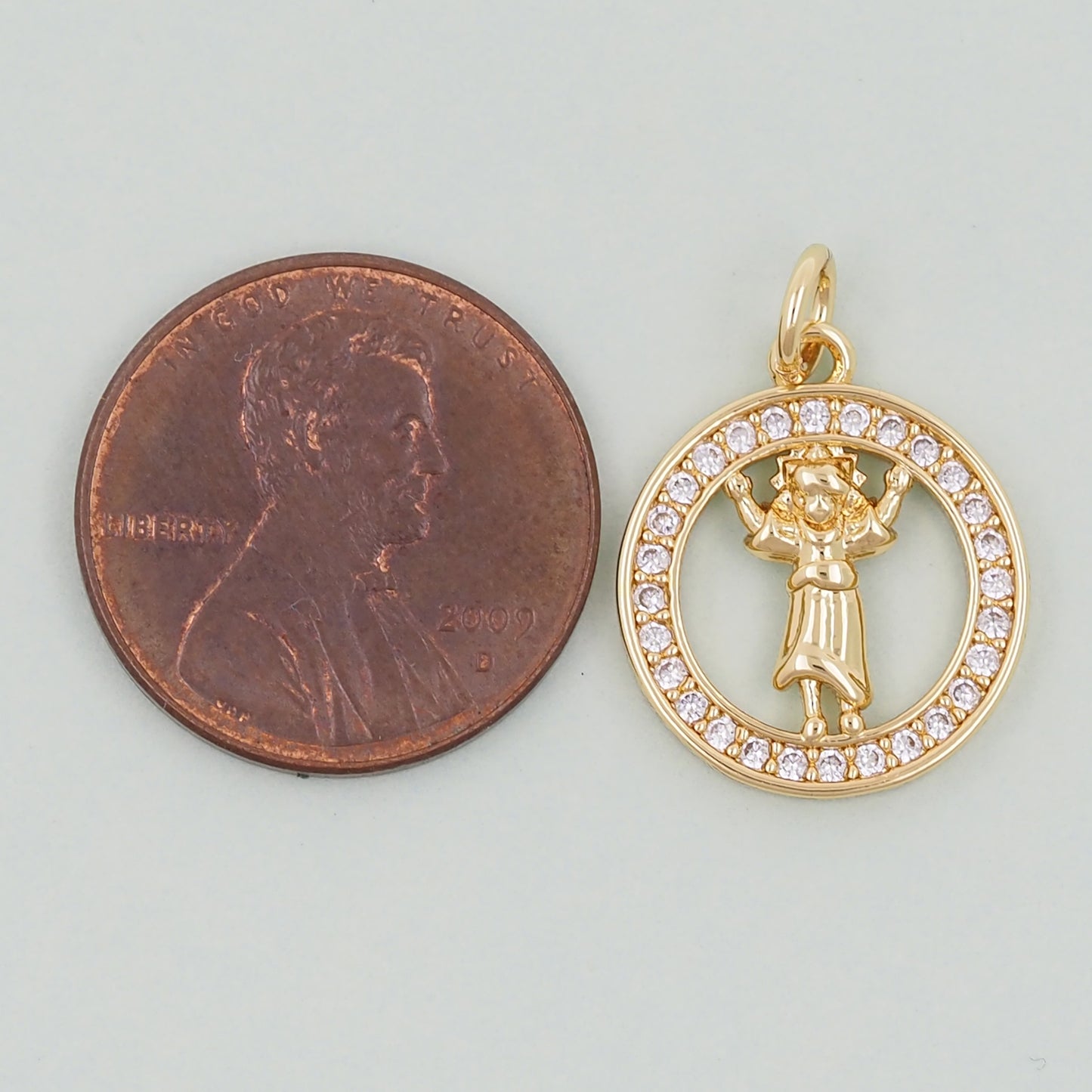Gold religion Charms,18K Gold Filled religion Pendant,holy Charm Bracelet Necklace for DIY Jewelry Making Supply
