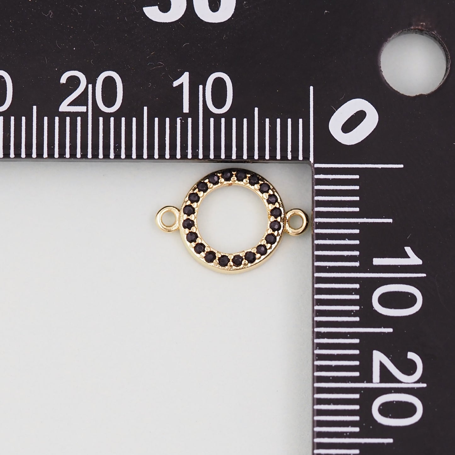 Gold Round Connector Charms,18K Gold Filled Round Pendant,Round Charm Bracelet Necklace for DIY Jewelry Making Supply