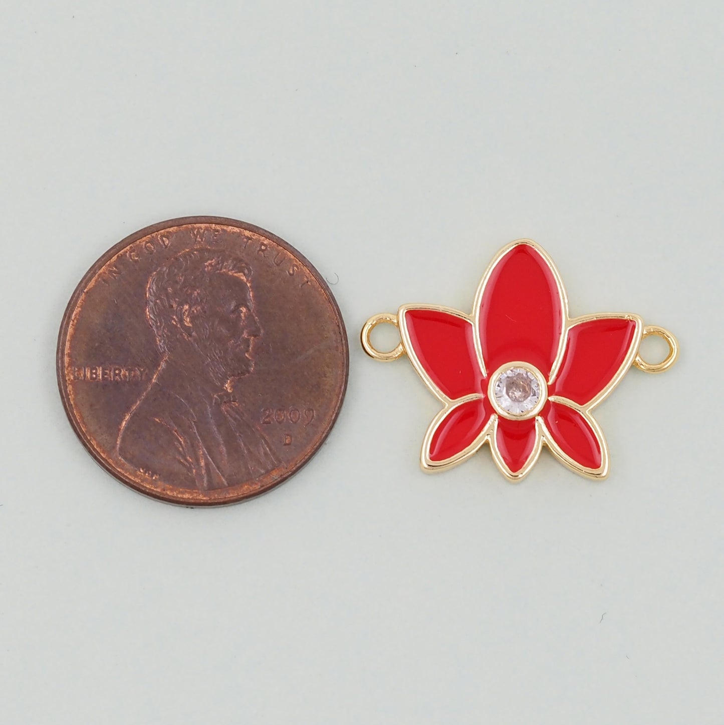Gold Lotus Charms,18K Gold Filled Lotus Pendant,Flower Charm Bracelet Necklace for DIY Jewelry Making Supply