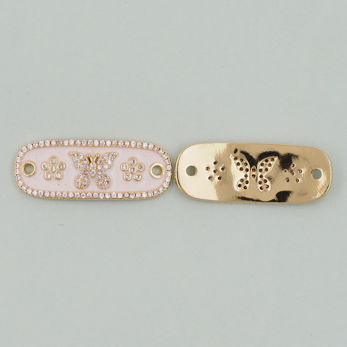 Gold Butterfly Connector Charms,18K Gold Filled Butterfly Pendant,insect Charm Bracelet Necklace for DIY Jewelry Making Supply