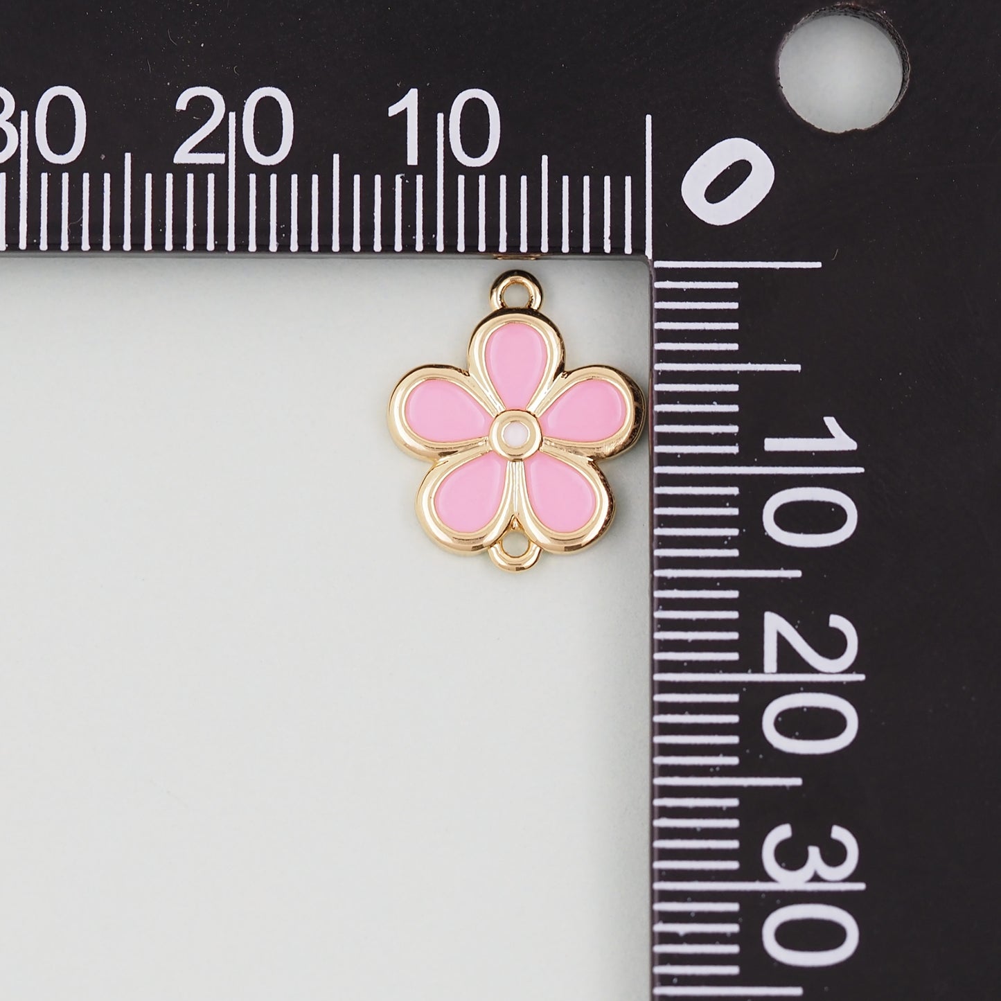 Gold Enamel Flower Charms,18K Gold Filled flower daisy Pendant,flower Charm Bracelet Necklace for DIY Jewelry Making Supply
