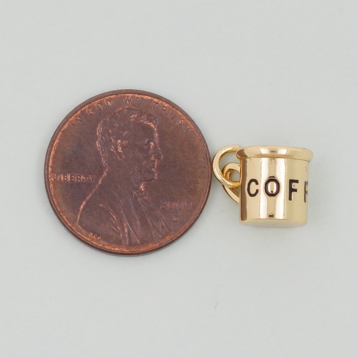 Gold cup Charms,18K Gold Filled cup Pendant,cup Charm Bracelet Necklace for DIY Jewelry Making Supply