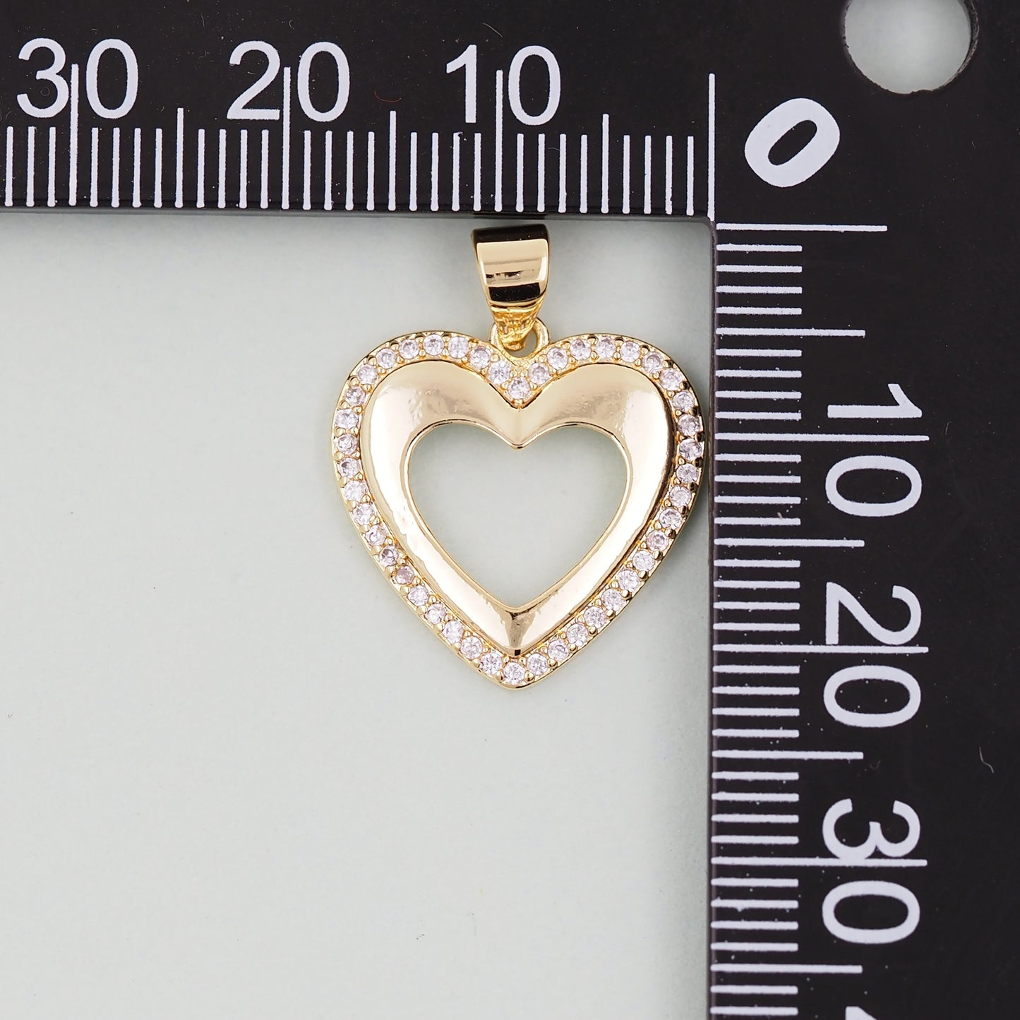 Gold Heart Charms,18K Gold Filled Heart Pendant,Heart Charm Bracelet Necklace for DIY Jewelry Making Supply