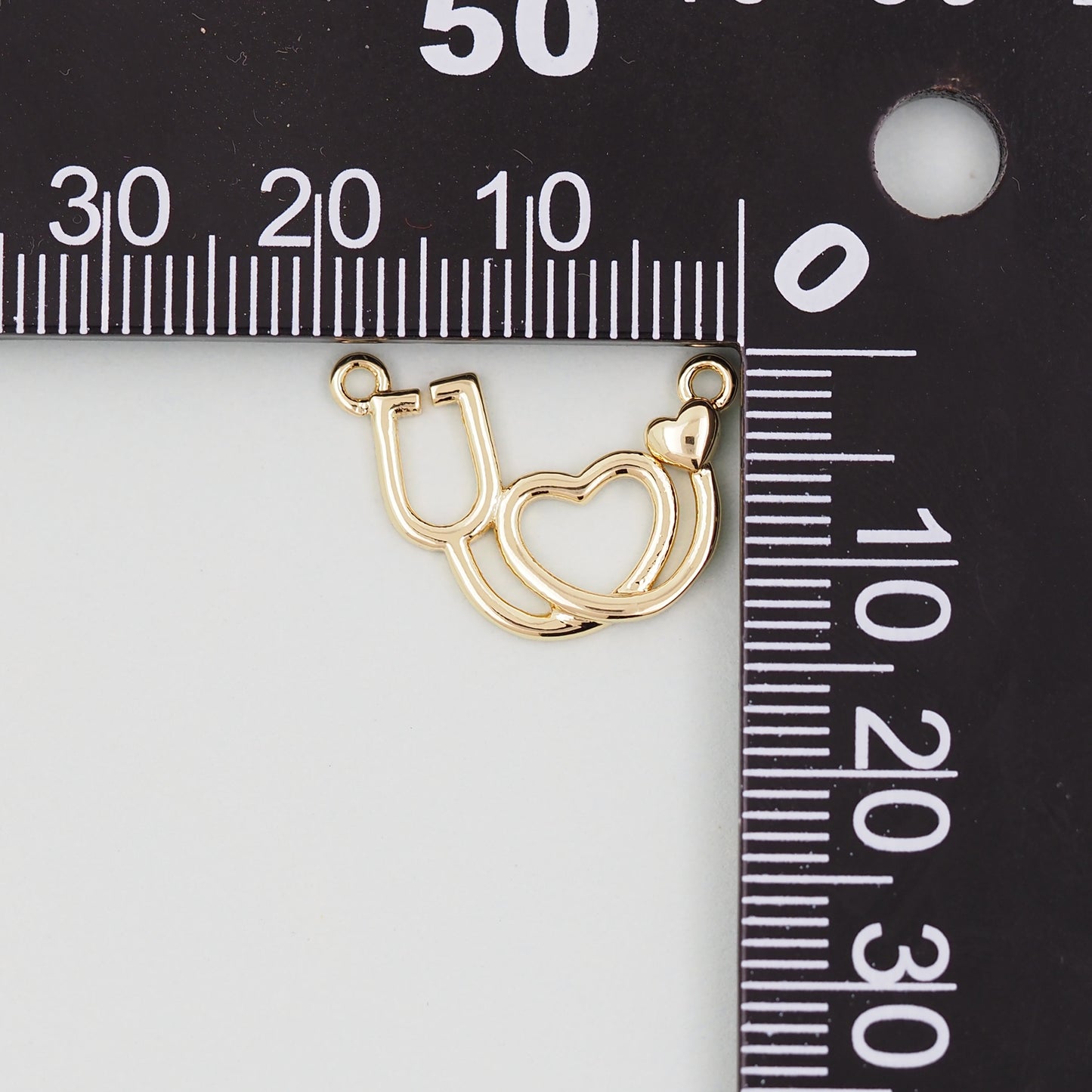 Gold Heart Charms,18K Gold Filled Heart Pendant,Heart Charm Bracelet Necklace for DIY Jewelry Making Supply