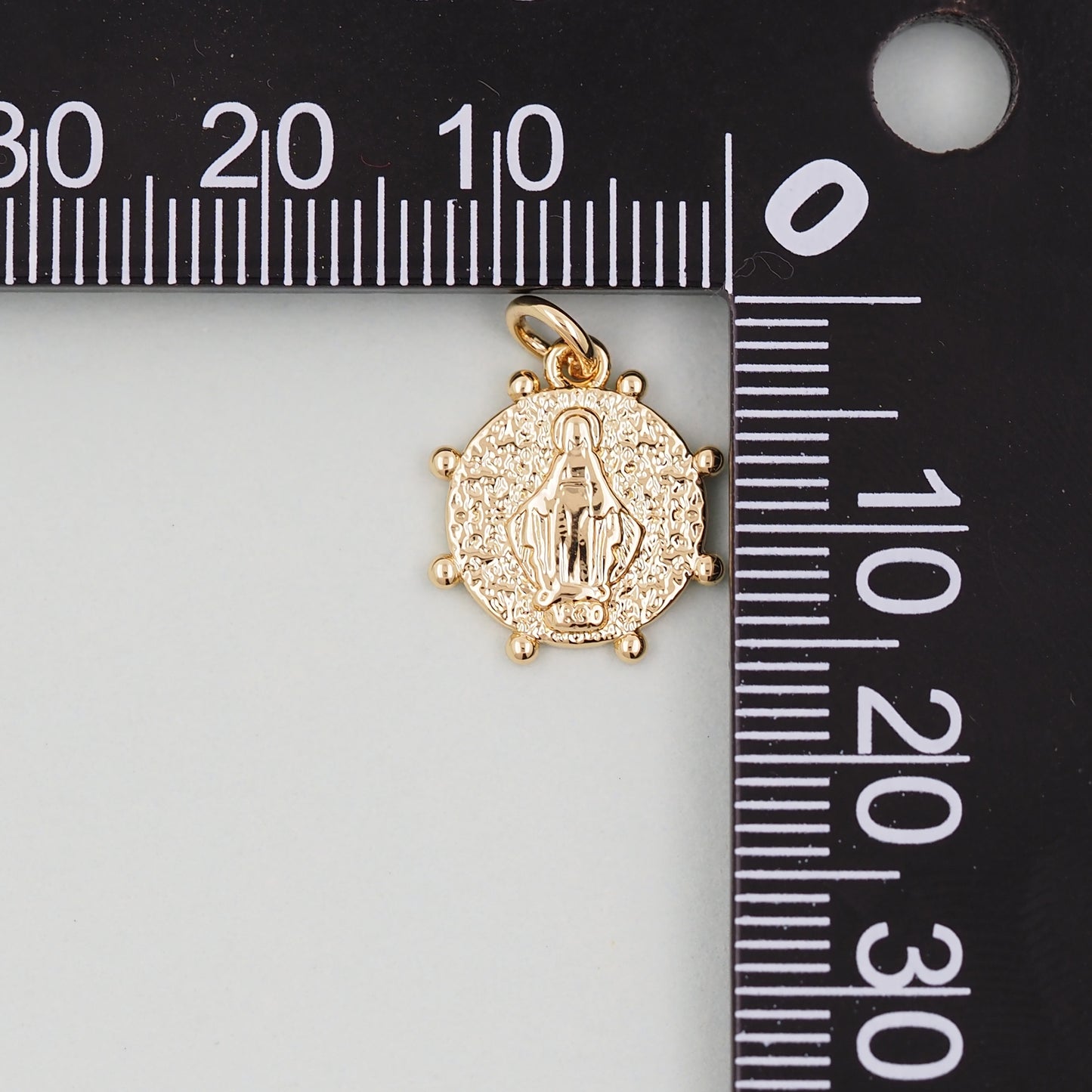 Gold Our Lady of Guadalupe Charms,18K Gold Filled virgin mary Pendant Charm Bracelet Necklace for DIY Jewelry Making Supply