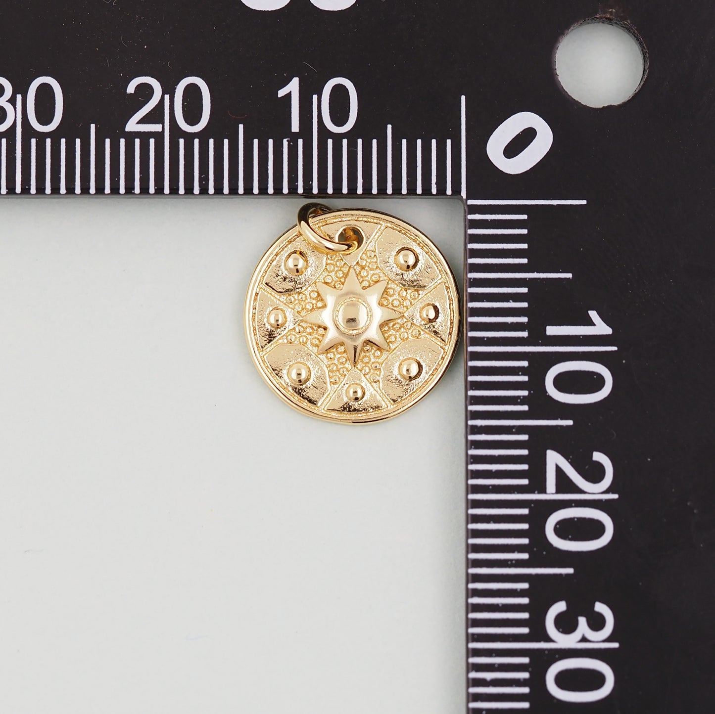 Gold Sun Charms,18K Gold Filled Sun Pendant,celestial Charm Bracelet Necklace for DIY Jewelry Making Supply