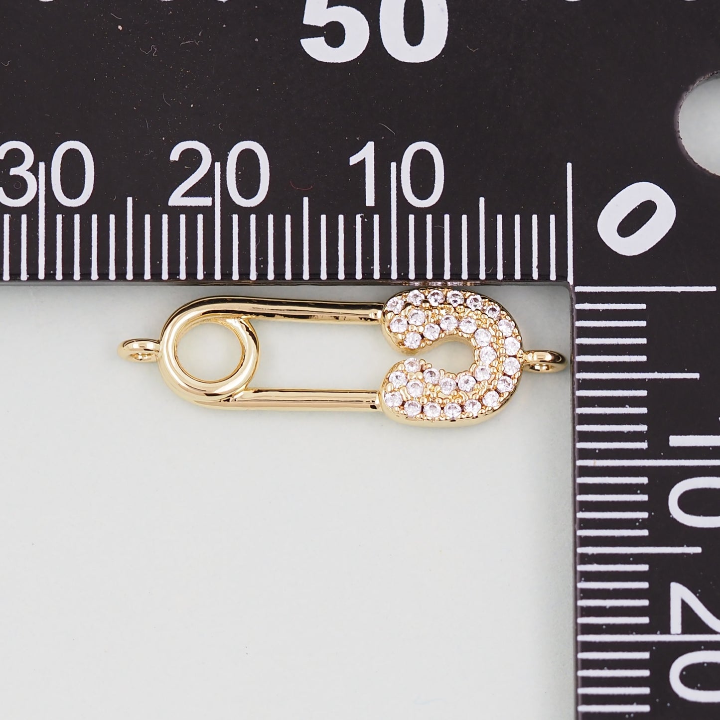 18K Gold Filled Safety Pin Connector Charm for DIY Necklacee Jewelry Making