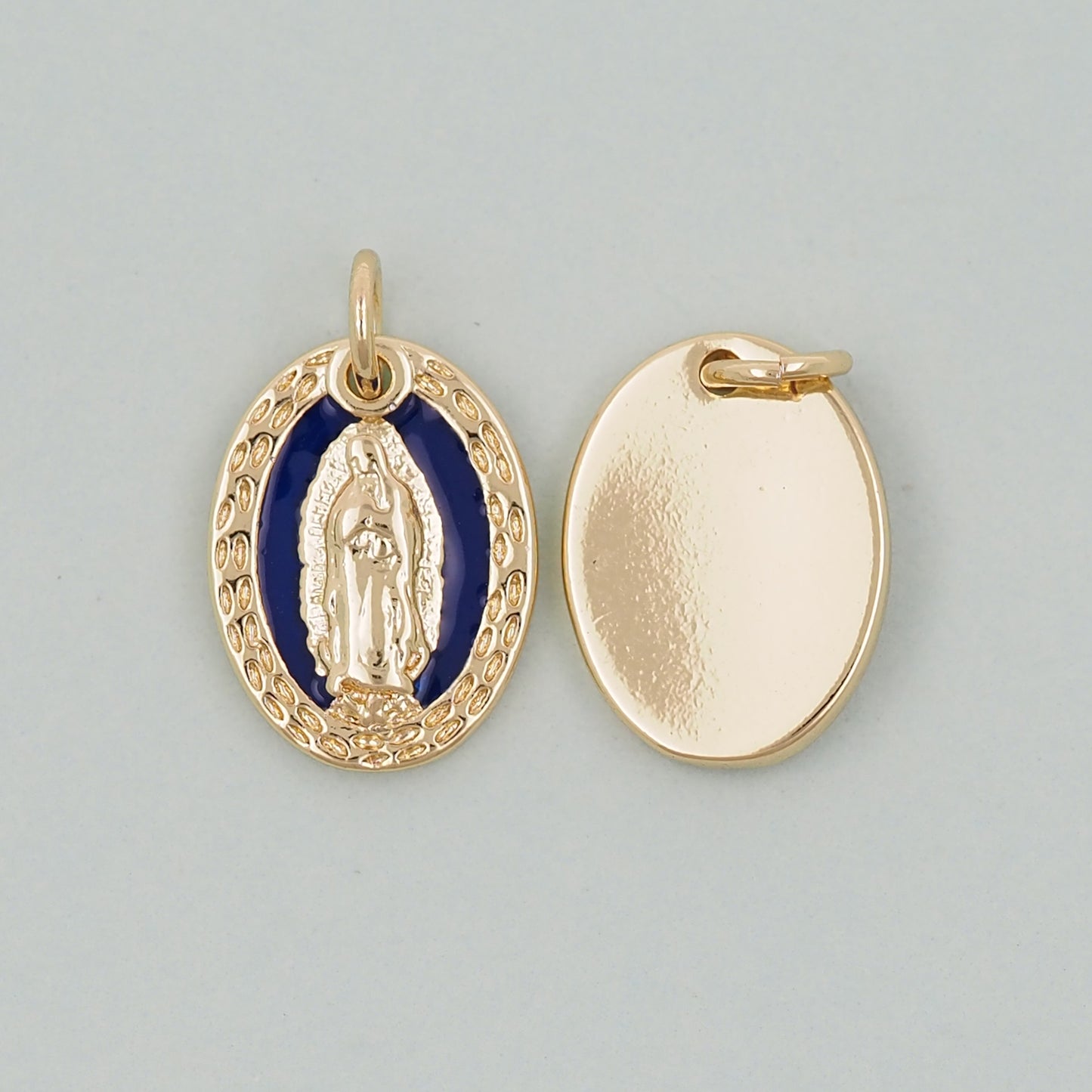 Gold Our Lady of Guadalupe Charms,18K Gold Filled virgin mary Pendant Charm Bracelet Necklace for DIY Jewelry Making Supply