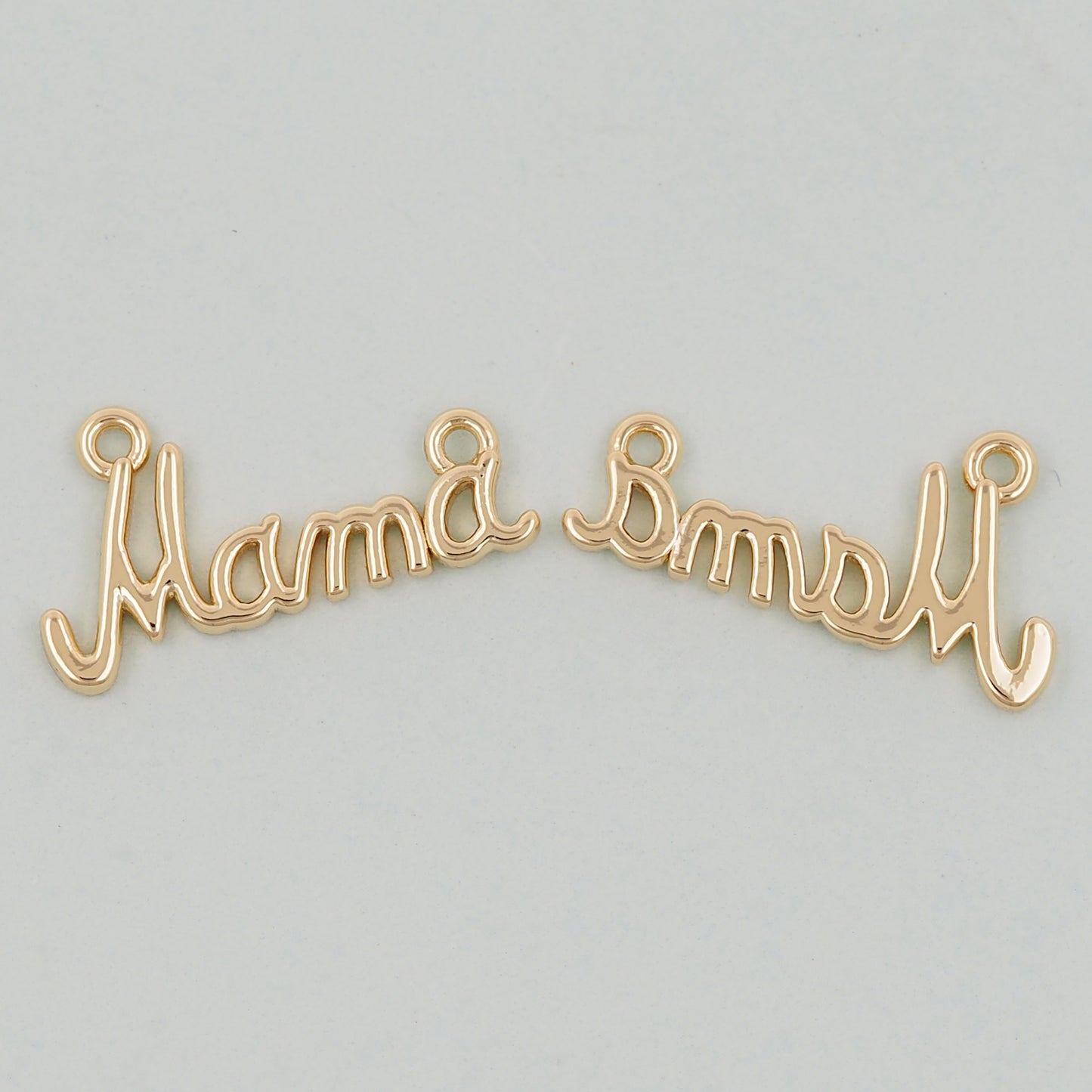 Gold Mama Charms,18K Gold Filled Mama Pendant,Mama Charm Bracelet Necklace for DIY Jewelry Making Supply