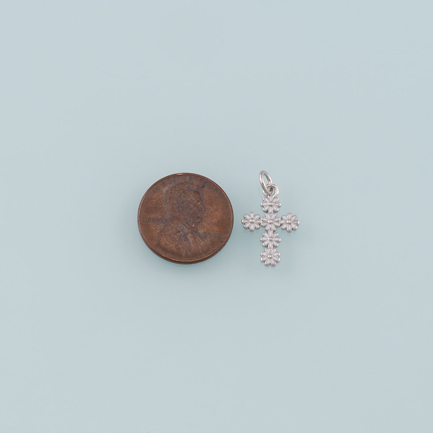 Gold Cross Charms,18K Gold Filled Cross Pendant,Enamel Religion Charm Bracelet Necklace for DIY Jewelry Making Supply