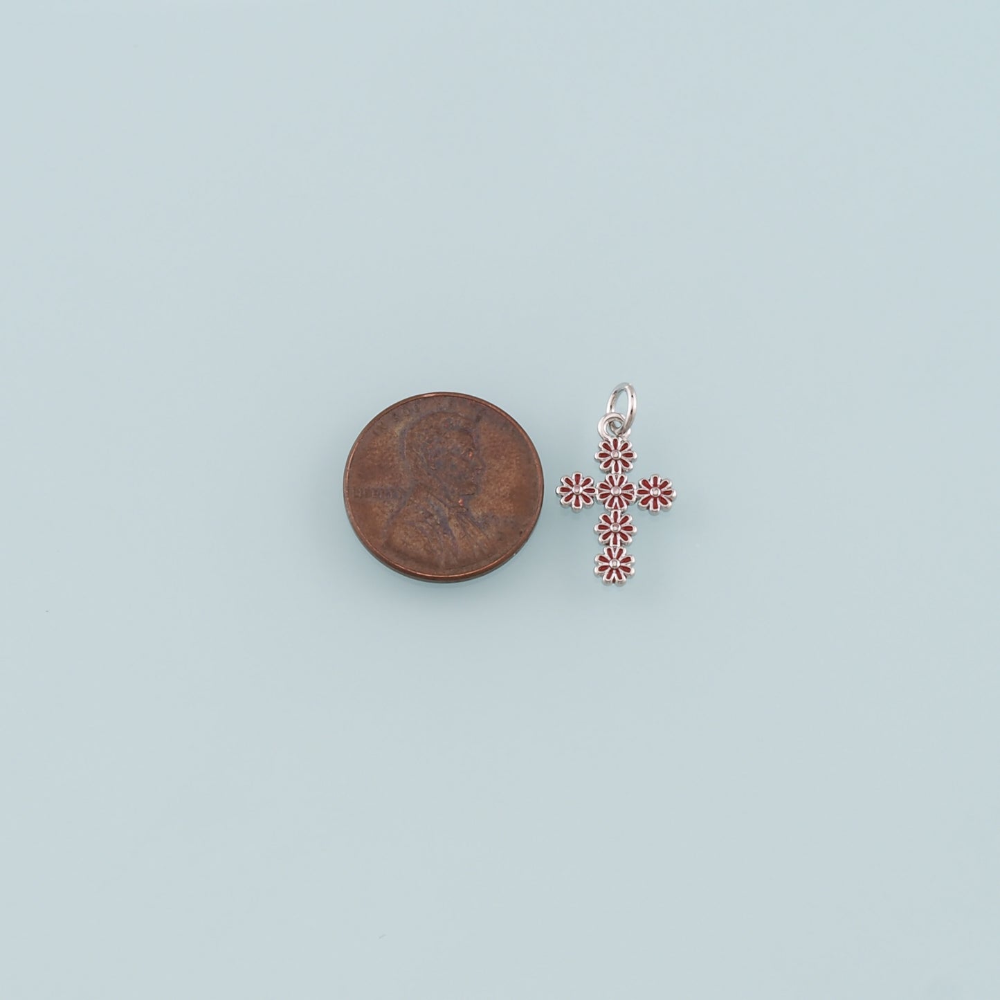 Gold Cross Charms,18K Gold Filled Cross Pendant,Enamel Religion Charm Bracelet Necklace for DIY Jewelry Making Supply