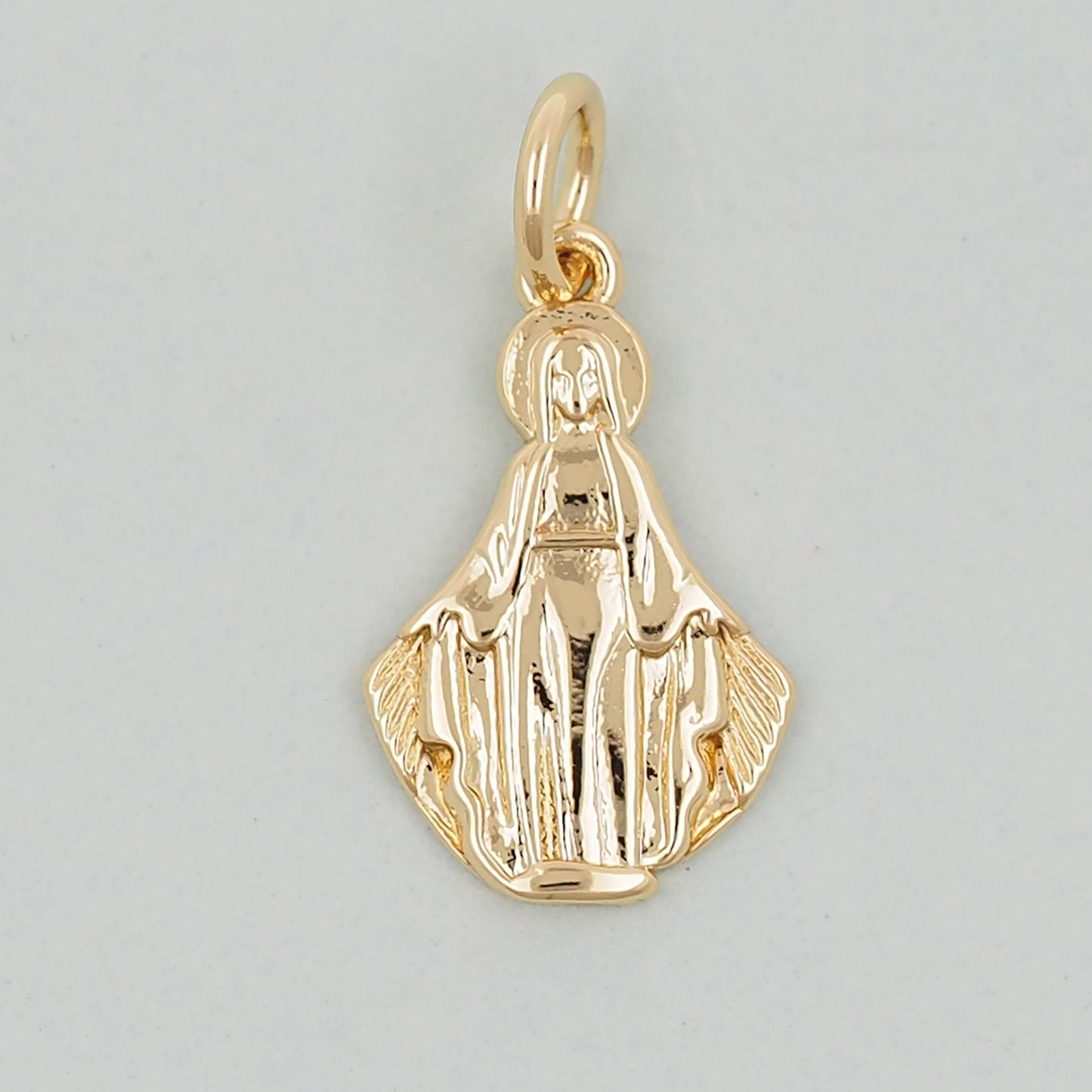 Gold Our Lady of Guadalupe Charms,18K Gold Filled virgin mary Pendant Charm Bracelet Necklace for DIY Jewelry Making Supply