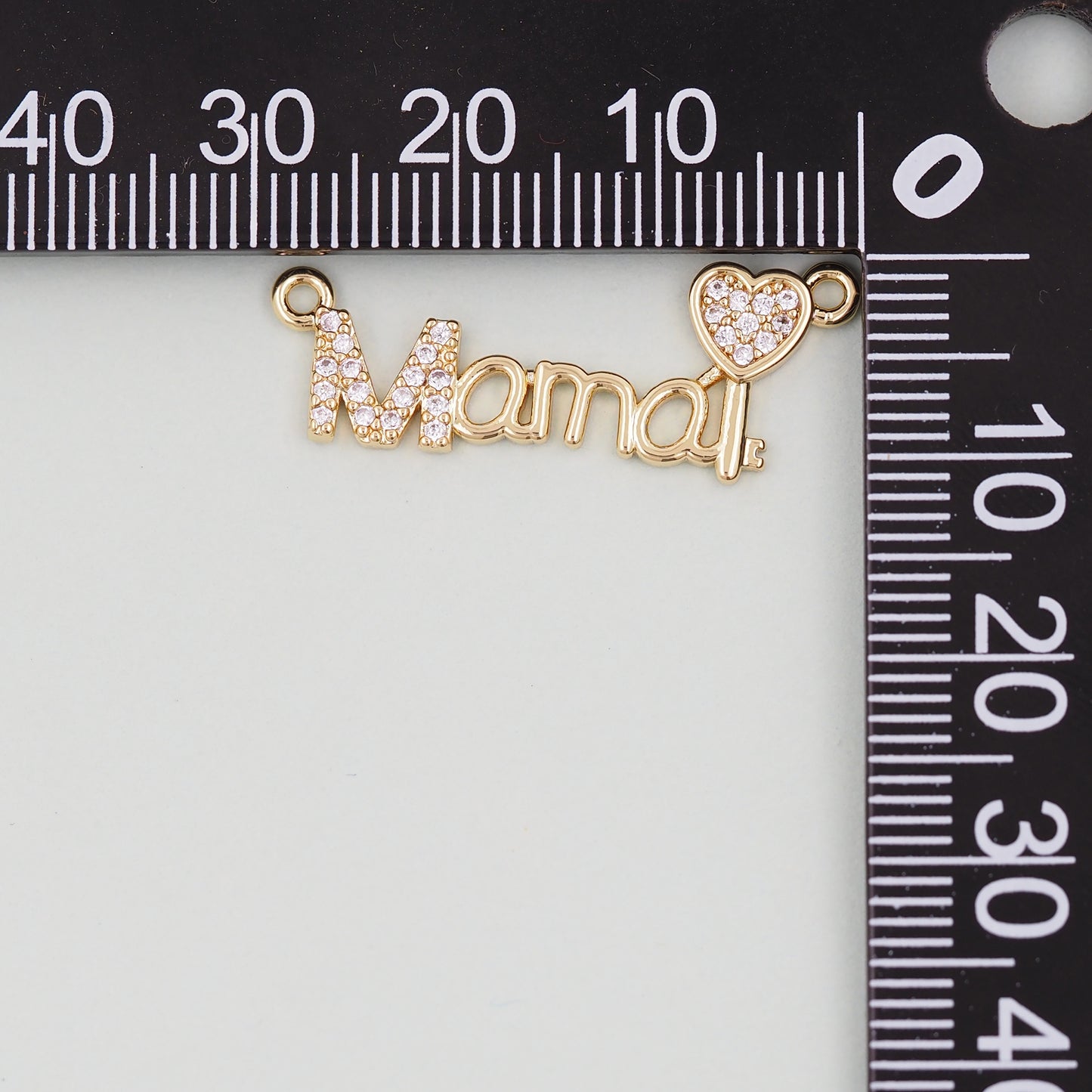 Gold Mama Charms,18K Gold Filled Mama Pendant,Mama Charm Bracelet Necklace for DIY Jewelry Making Supply