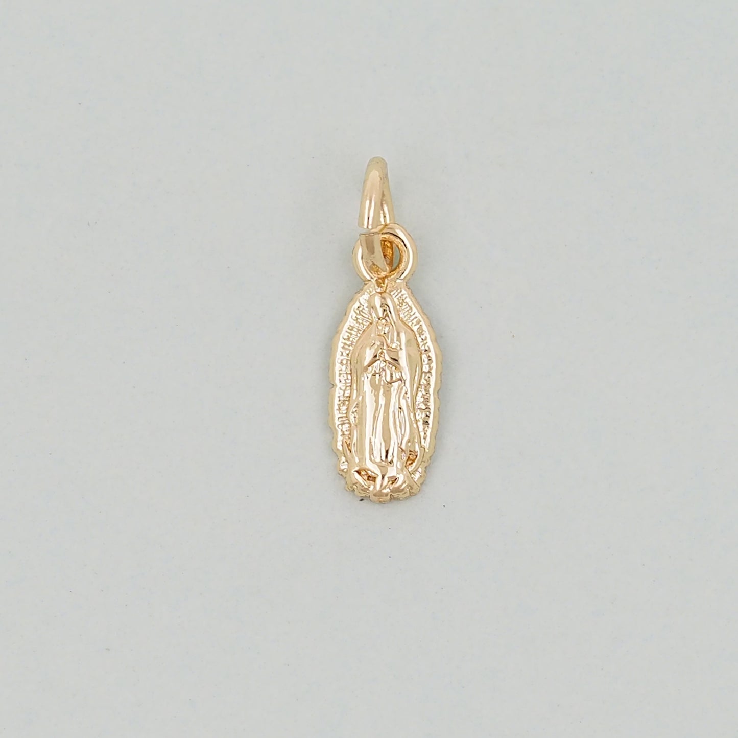 Gold Our Lady of Guadalupe Charms,18K Gold Filled virgin mary Pendant Charm Bracelet Necklace for DIY Jewelry Making Supply