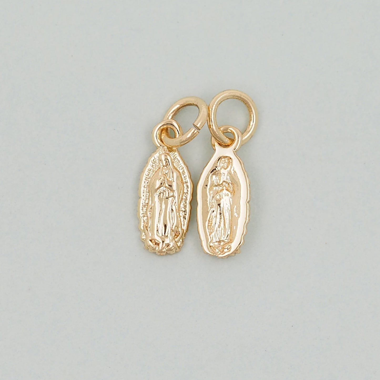 Gold Our Lady of Guadalupe Charms,18K Gold Filled virgin mary Pendant Charm Bracelet Necklace for DIY Jewelry Making Supply