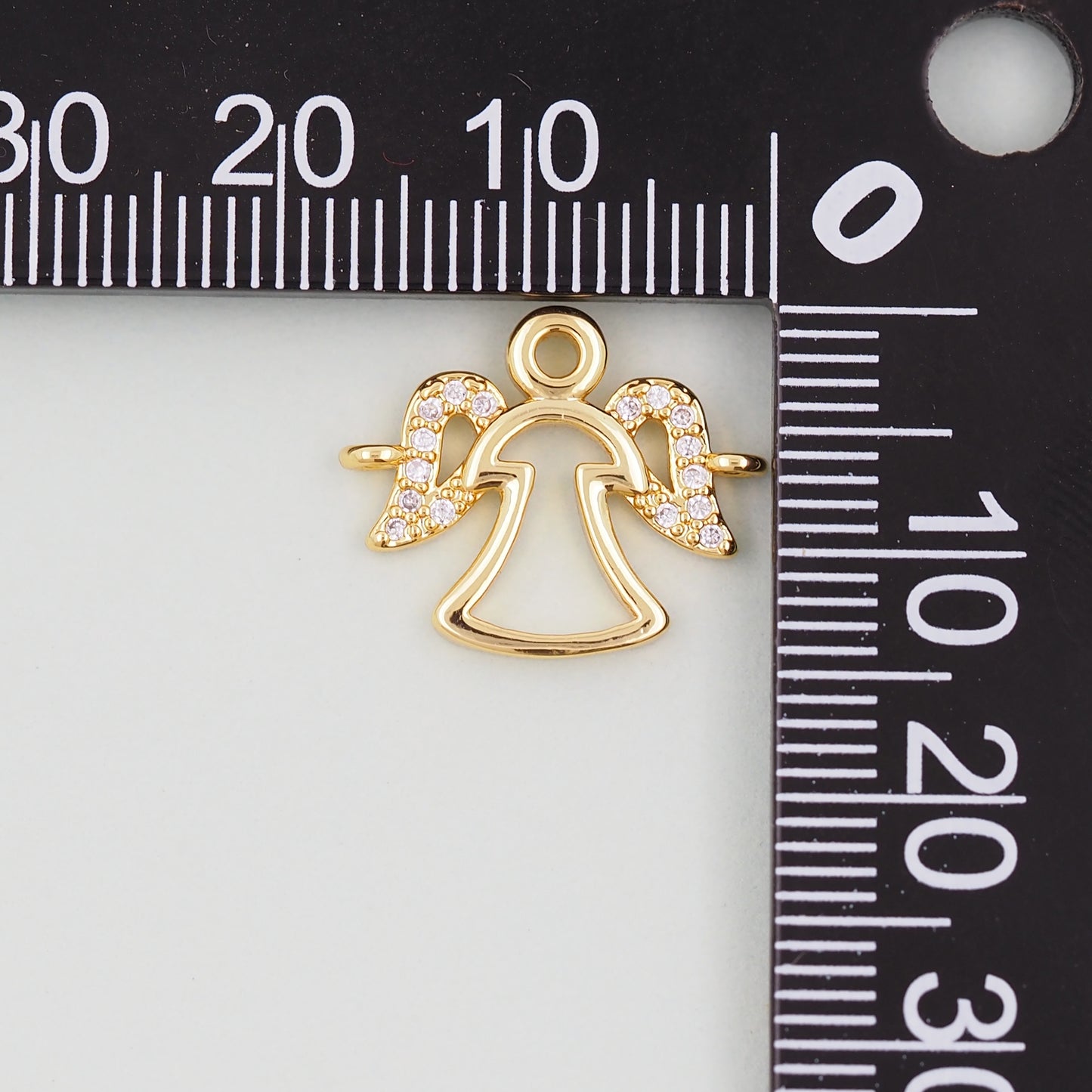 Gold Angel Charms,18K Gold Filled Angel Pendant,Angel Charm Bracelet Necklace for DIY Jewelry Making Supply