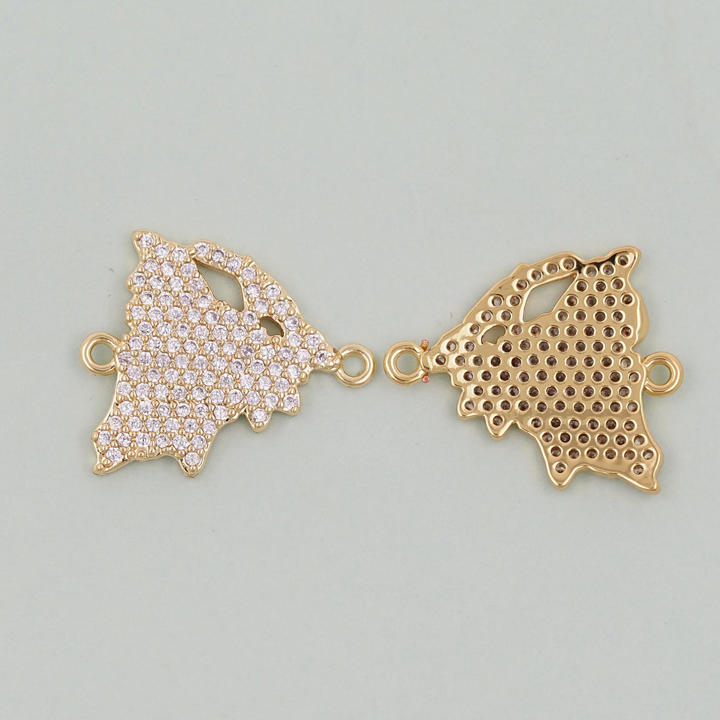 18K Gold Filled map Pendant,Map Charm Bracelet Necklace for DIY Jewelry Making Supply