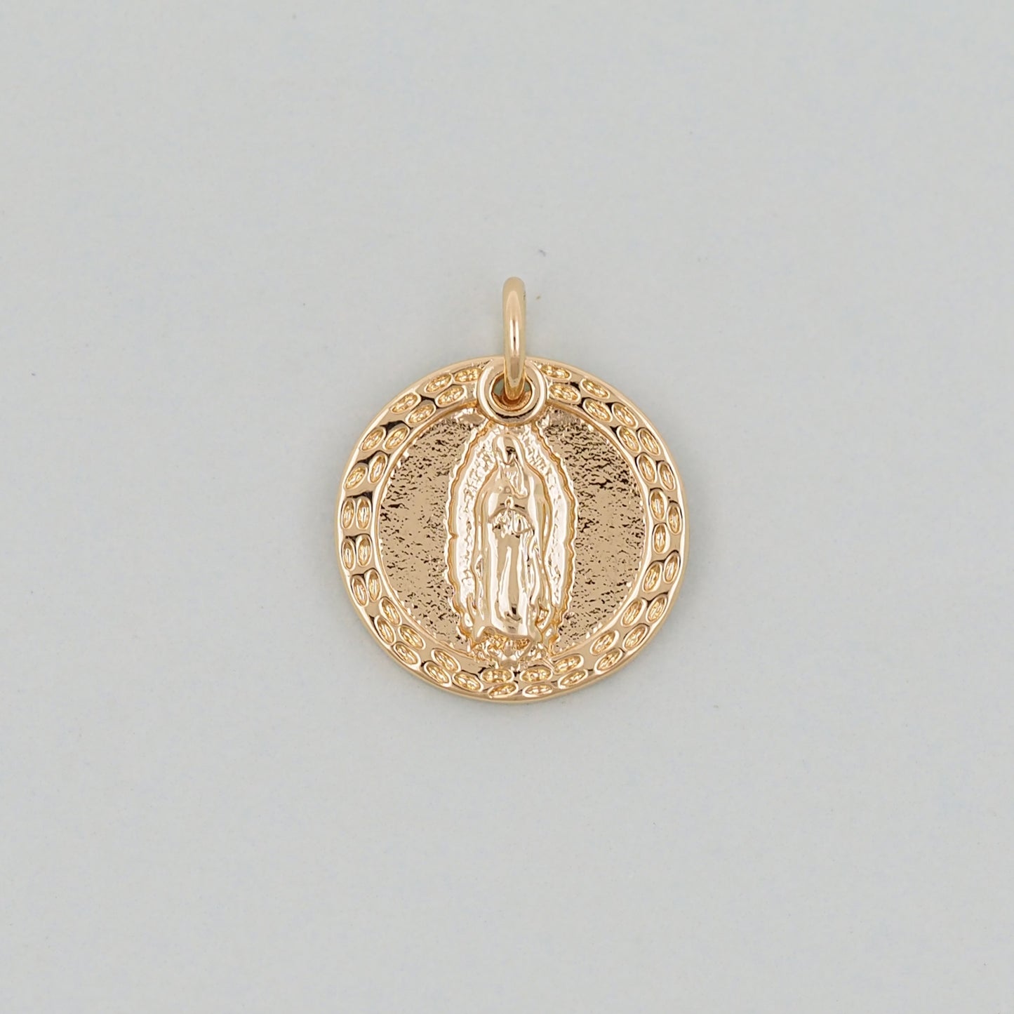 Gold Our Lady of Guadalupe Charms,18K Gold Filled virgin mary Pendant Charm Bracelet Necklace for DIY Jewelry Making Supply