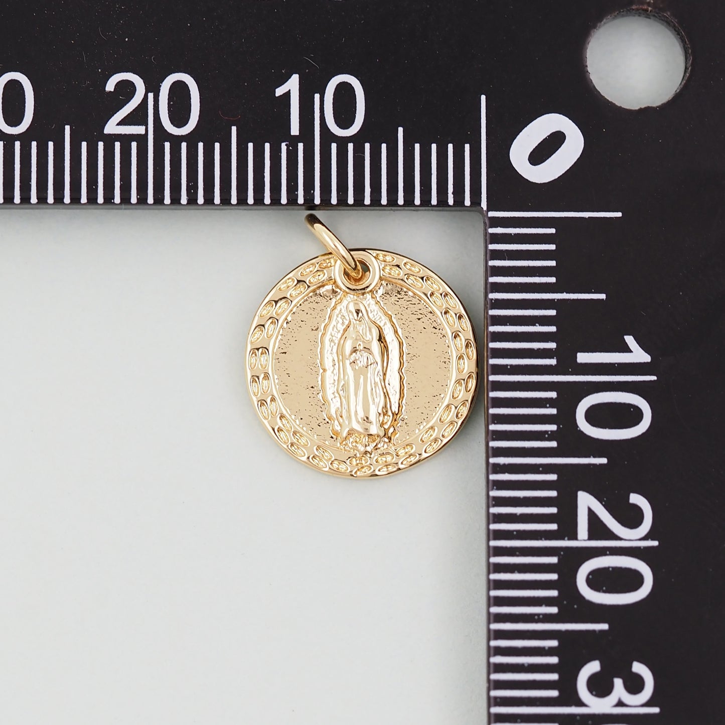 Gold Our Lady of Guadalupe Charms,18K Gold Filled virgin mary Pendant Charm Bracelet Necklace for DIY Jewelry Making Supply