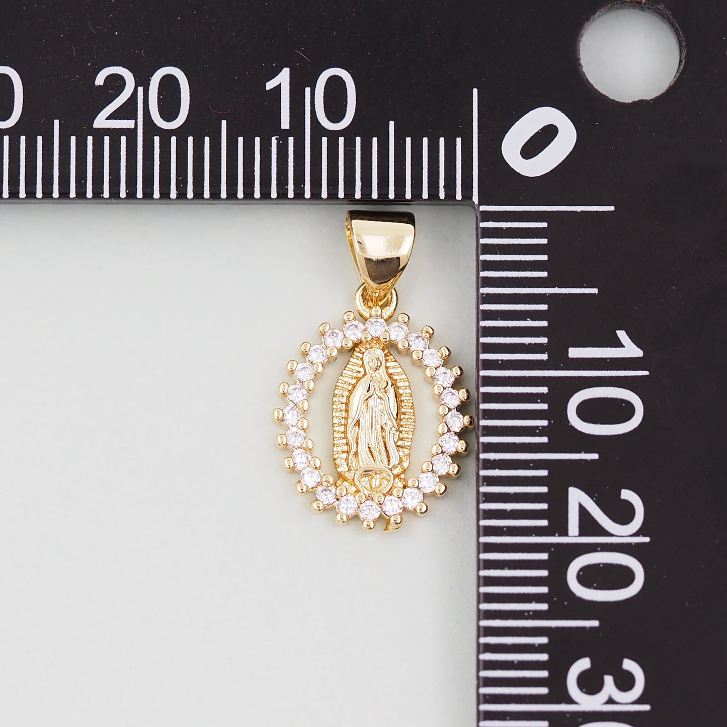 Gold Our Lady of Guadalupe Charms,18K Gold Filled virgin mary Pendant Charm Bracelet Necklace for DIY Jewelry Making Supply