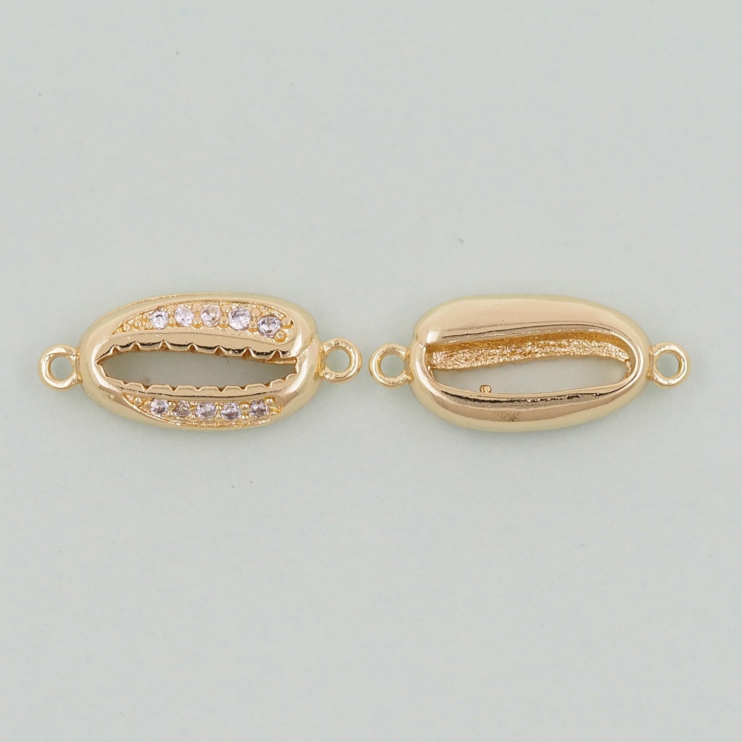 Gold Shell Connector Charms,18K Gold Filled Conch Shell Pendant,Conch Shell Charm Bracelet Necklace for DIY Jewelry Making Supply