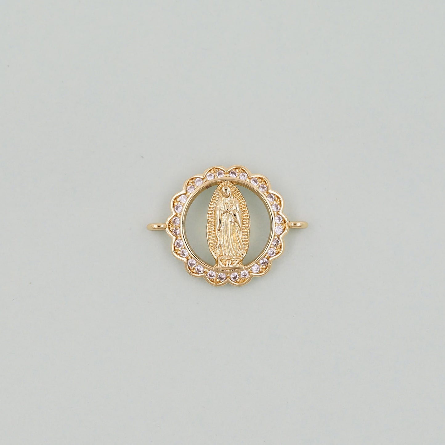 Gold Our Lady of Guadalupe Charms,18K Gold Filled virgin mary Pendant Charm Bracelet Necklace for DIY Jewelry Making Supply