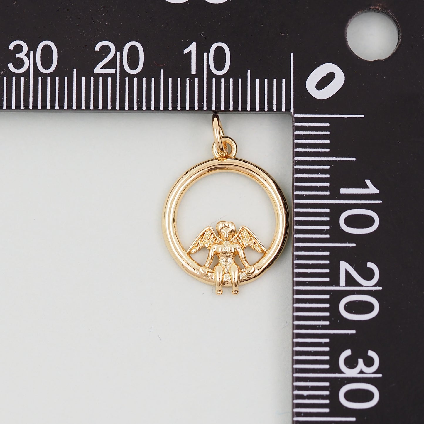 Gold Angel Charms,18K Gold Filled Angel Pendant,Angel Charm Bracelet Necklace for DIY Jewelry Making Supply