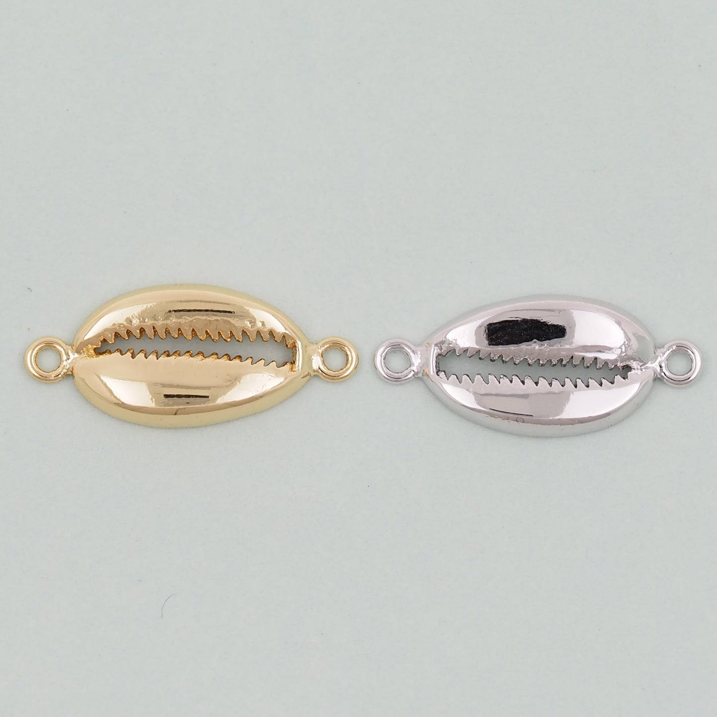 Gold Shell Connector Charms,18K Gold Filled Conch Shell Pendant,Conch Shell Charm Bracelet Necklace for DIY Jewelry Making Supply