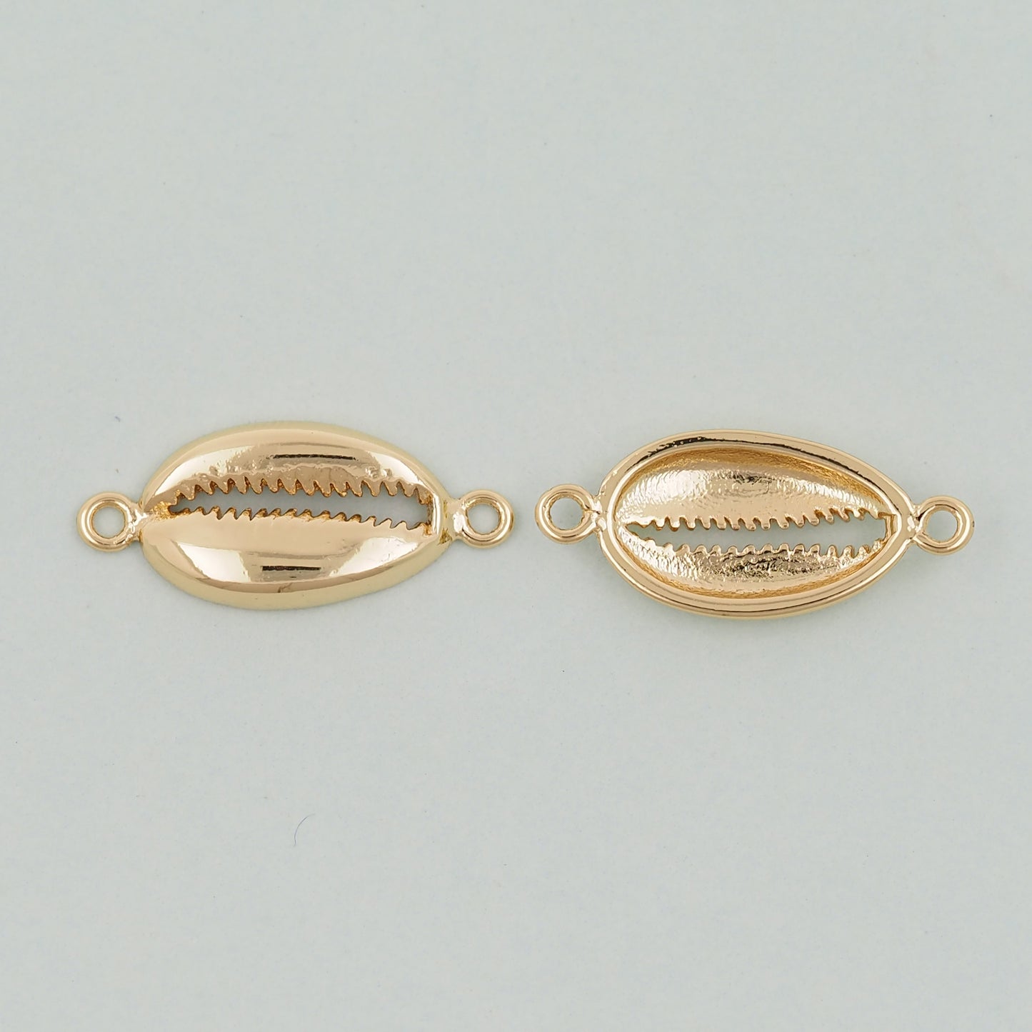 Gold Shell Connector Charms,18K Gold Filled Conch Shell Pendant,Conch Shell Charm Bracelet Necklace for DIY Jewelry Making Supply