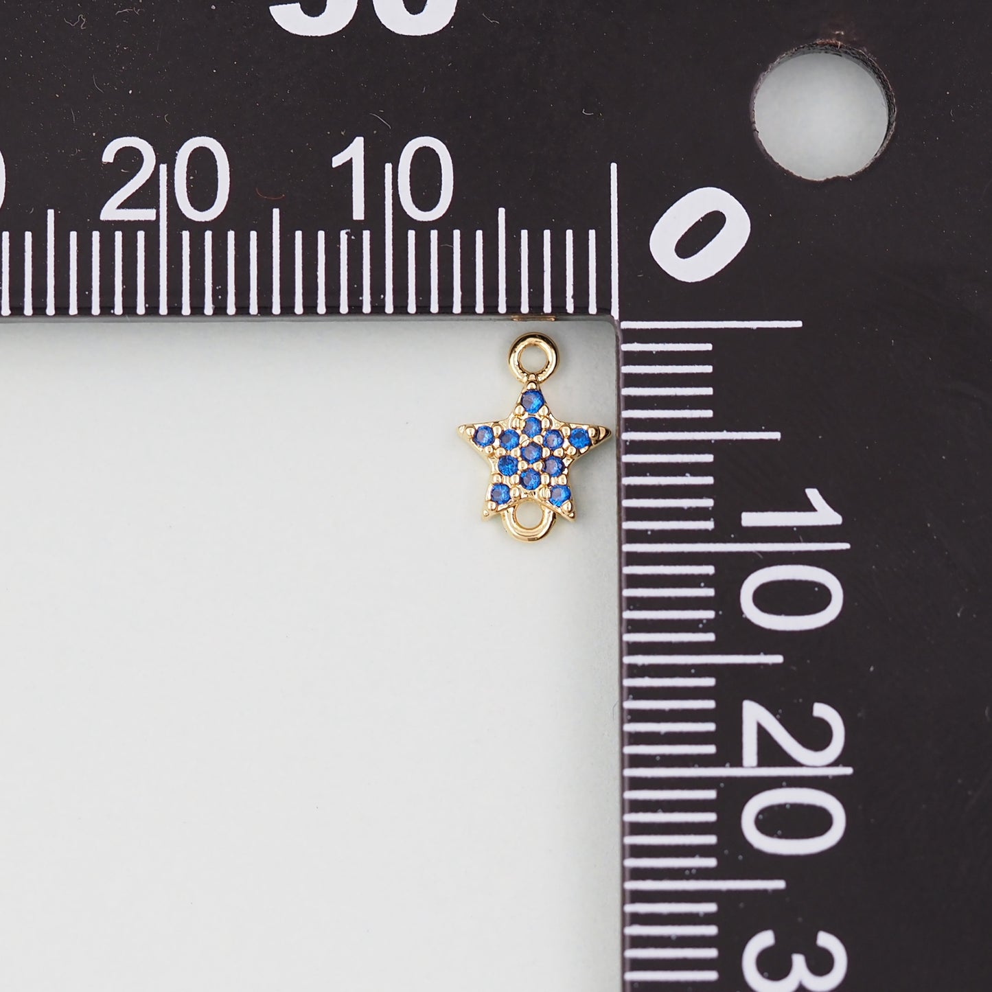 18K Gold Filled Star Pendant,CZ Micro Pave Star Charm Bracelet Necklace for DIY Jewelry Making Supply