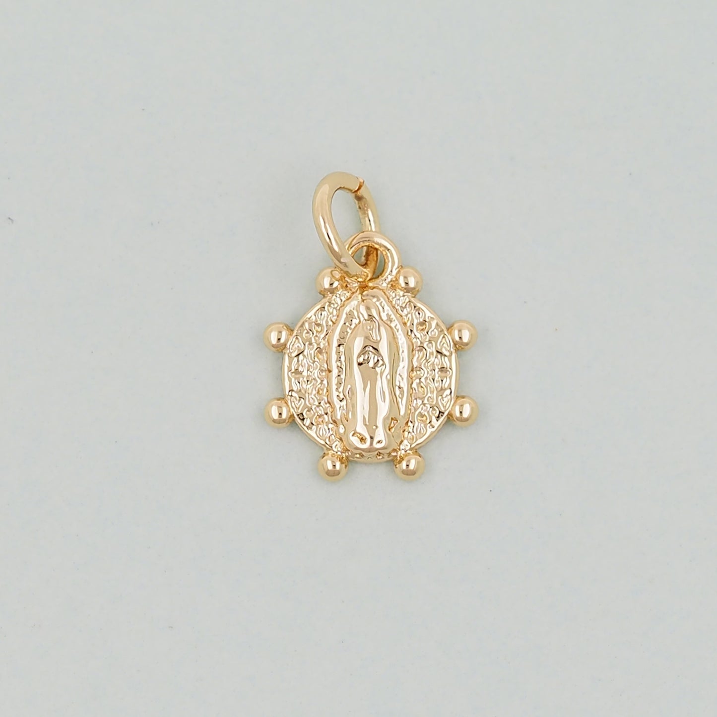 Gold Our Lady of Guadalupe Charms,18K Gold Filled virgin mary Pendant Charm Bracelet Necklace for DIY Jewelry Making Supply