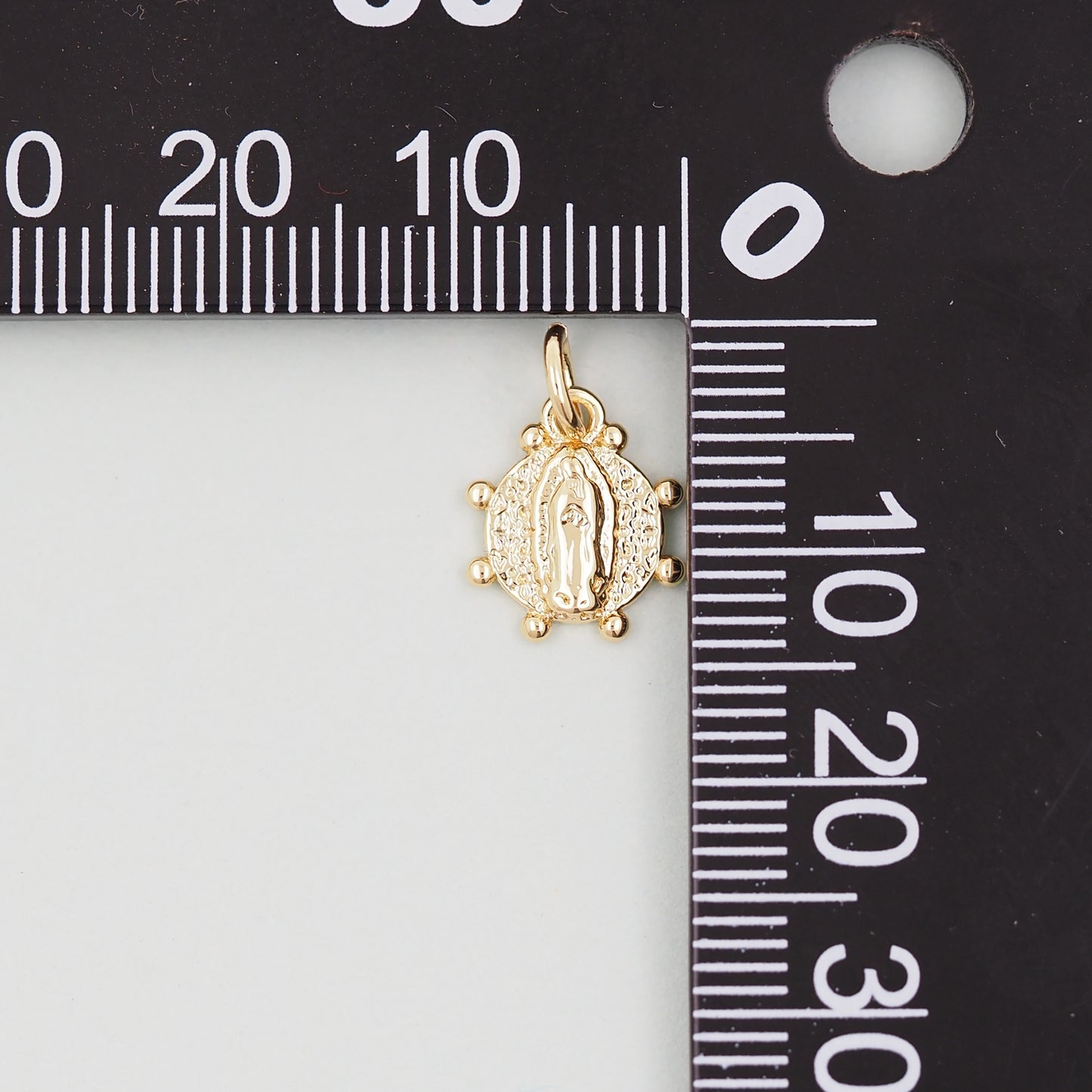 Gold Our Lady of Guadalupe Charms,18K Gold Filled virgin mary Pendant Charm Bracelet Necklace for DIY Jewelry Making Supply