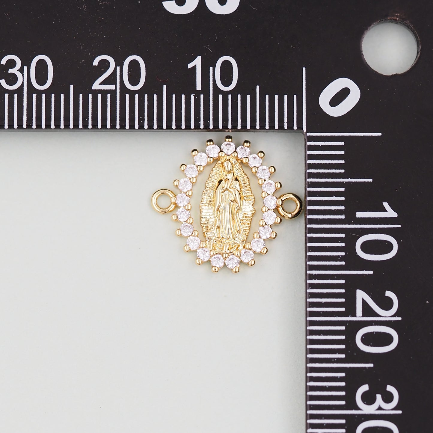 Gold Our Lady of Guadalupe Charms,18K Gold Filled virgin mary Pendant Charm Bracelet Necklace for DIY Jewelry Making Supply