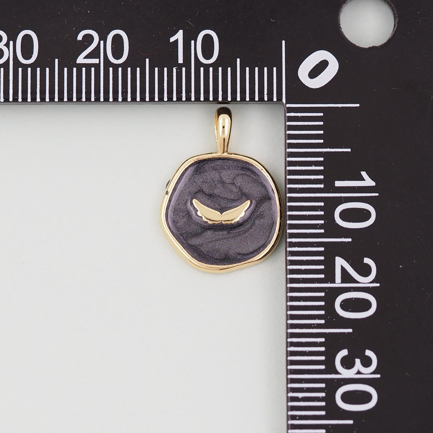 18K Gold Filled Wings Pendant,Enamel Wings Charm Bracelet Necklace for DIY Jewelry Making Supply
