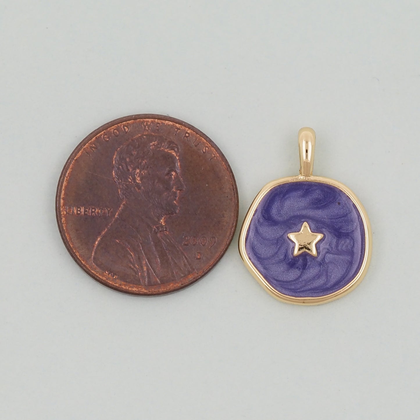 18K Gold Filled star Pendant,Enamel Star Charm Bracelet Necklace for DIY Jewelry Making Supply