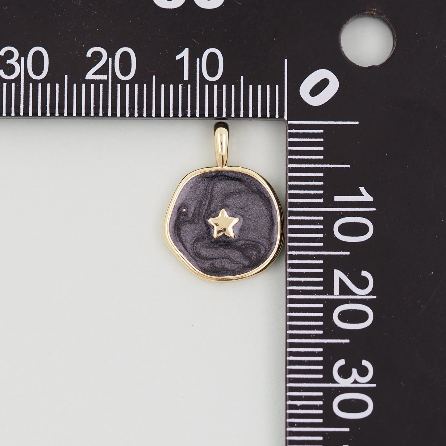 18K Gold Filled star Pendant,Enamel Star Charm Bracelet Necklace for DIY Jewelry Making Supply